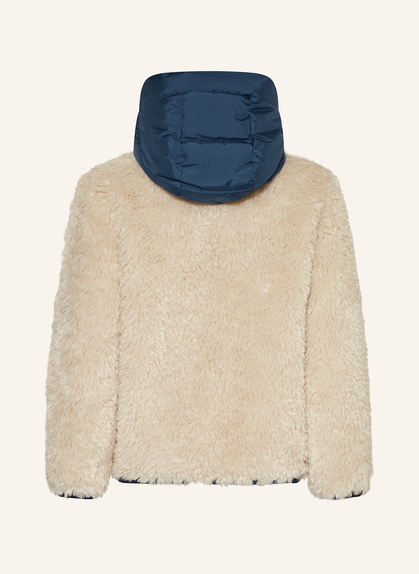 MONCLER enfant Daunen-Skijacke zum Wenden: ECRU/ BLAU/ ROT