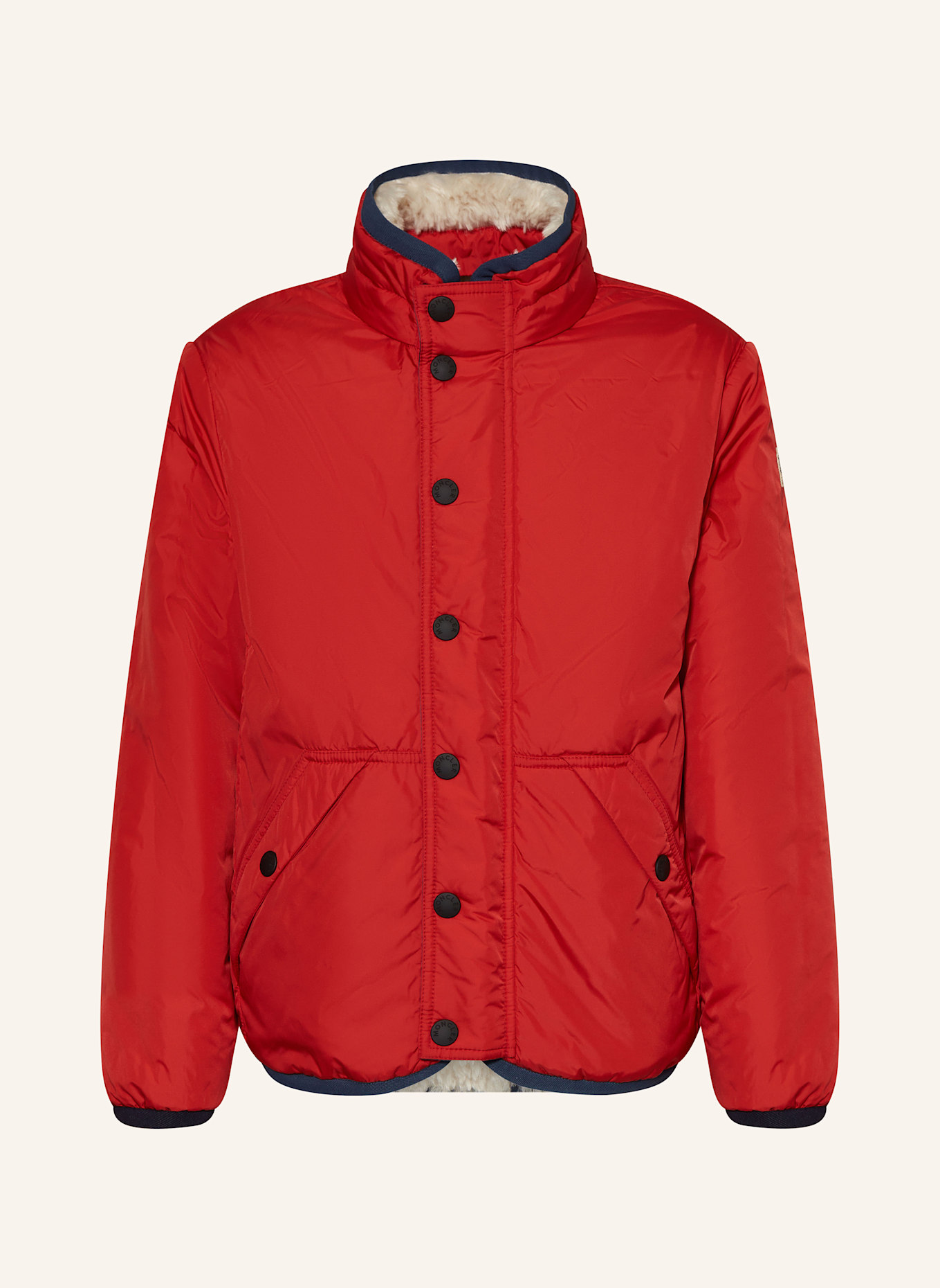 MONCLER enfant Daunen-Skijacke zum Wenden: ECRU/ BLAU/ ROT
