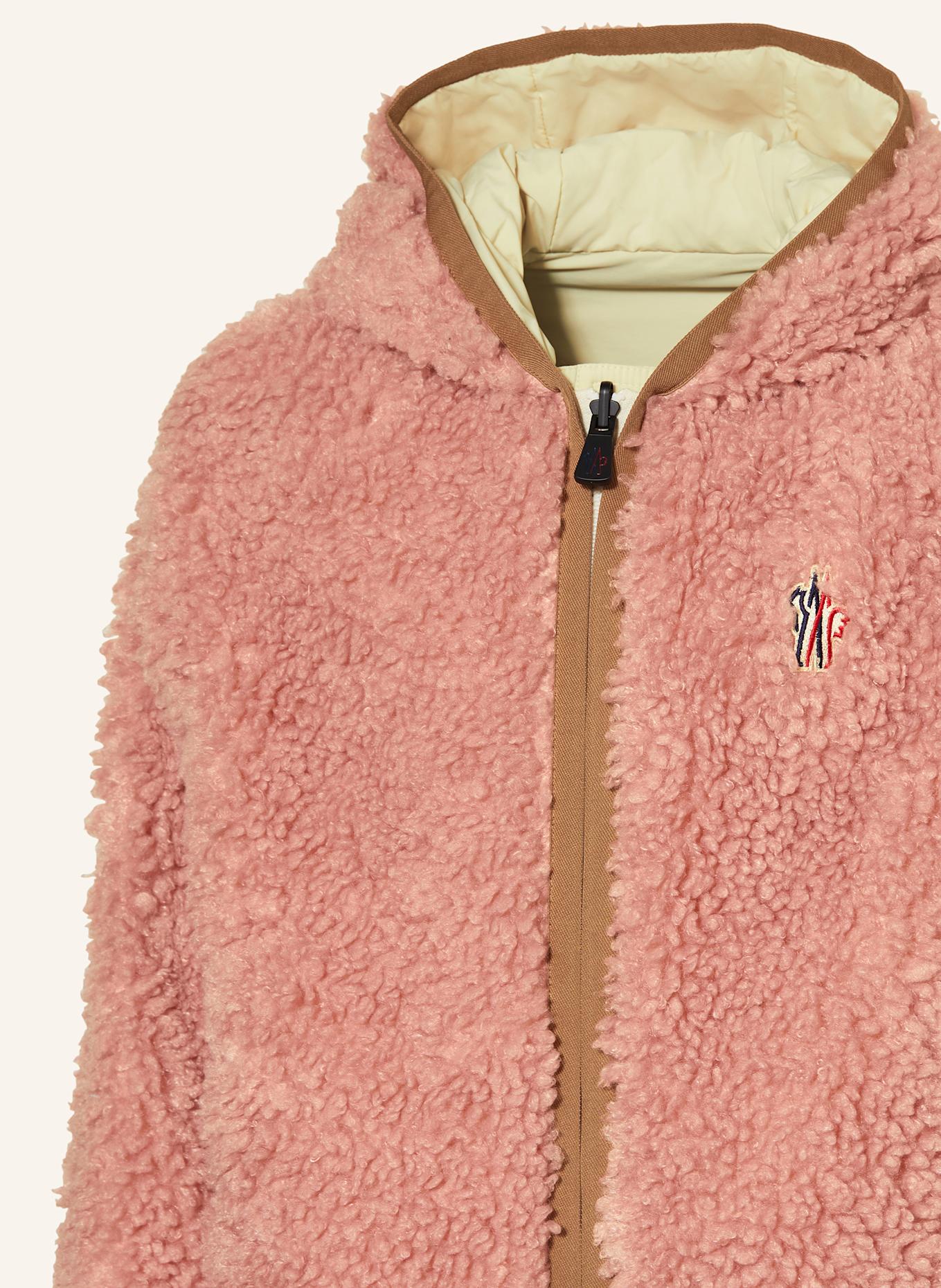 MONCLER enfant Teddyfell-Jacke zum Wenden: ROSA