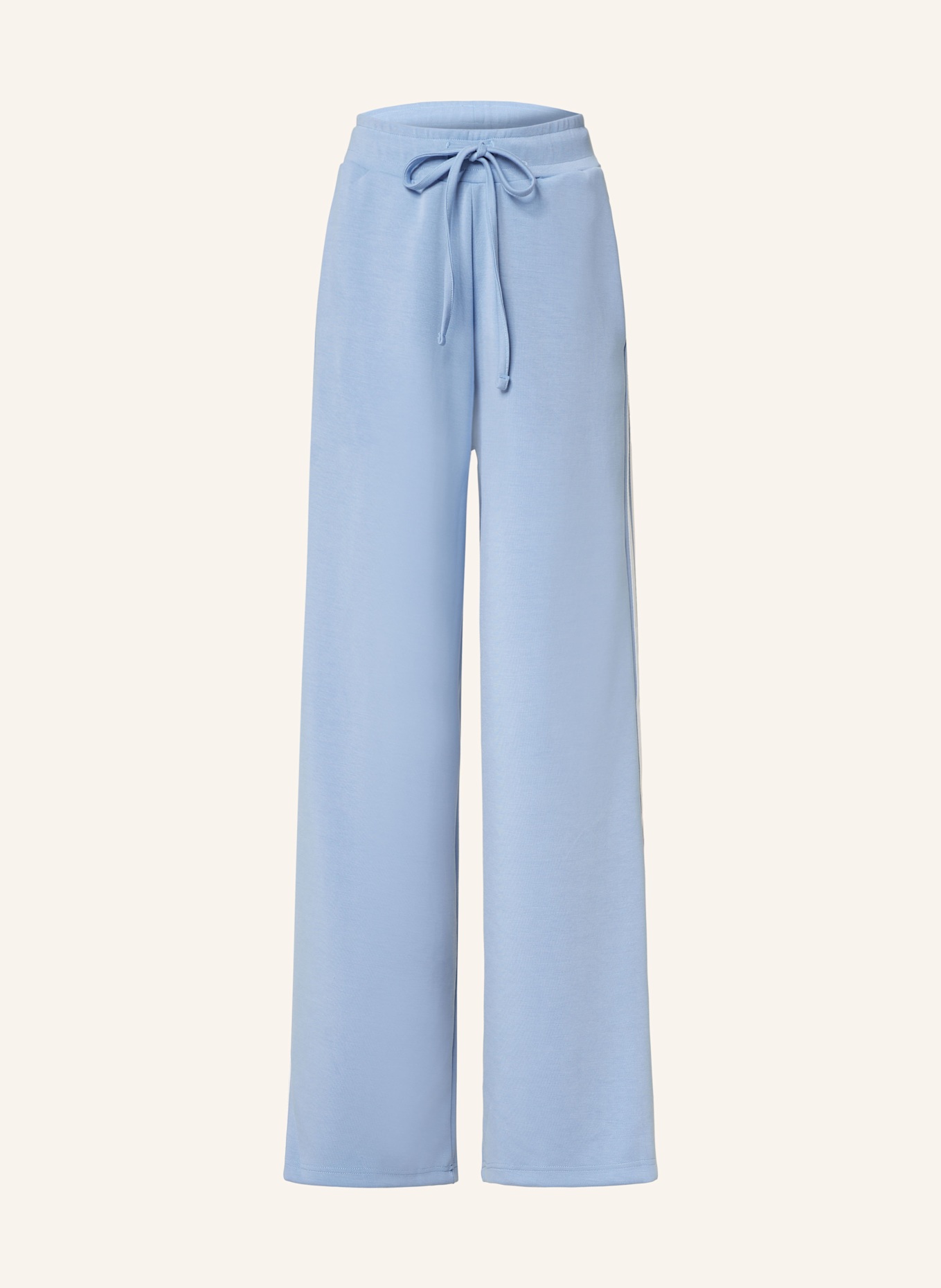darling harbour Pants in jogger style with tuxedo stripes: BLUE