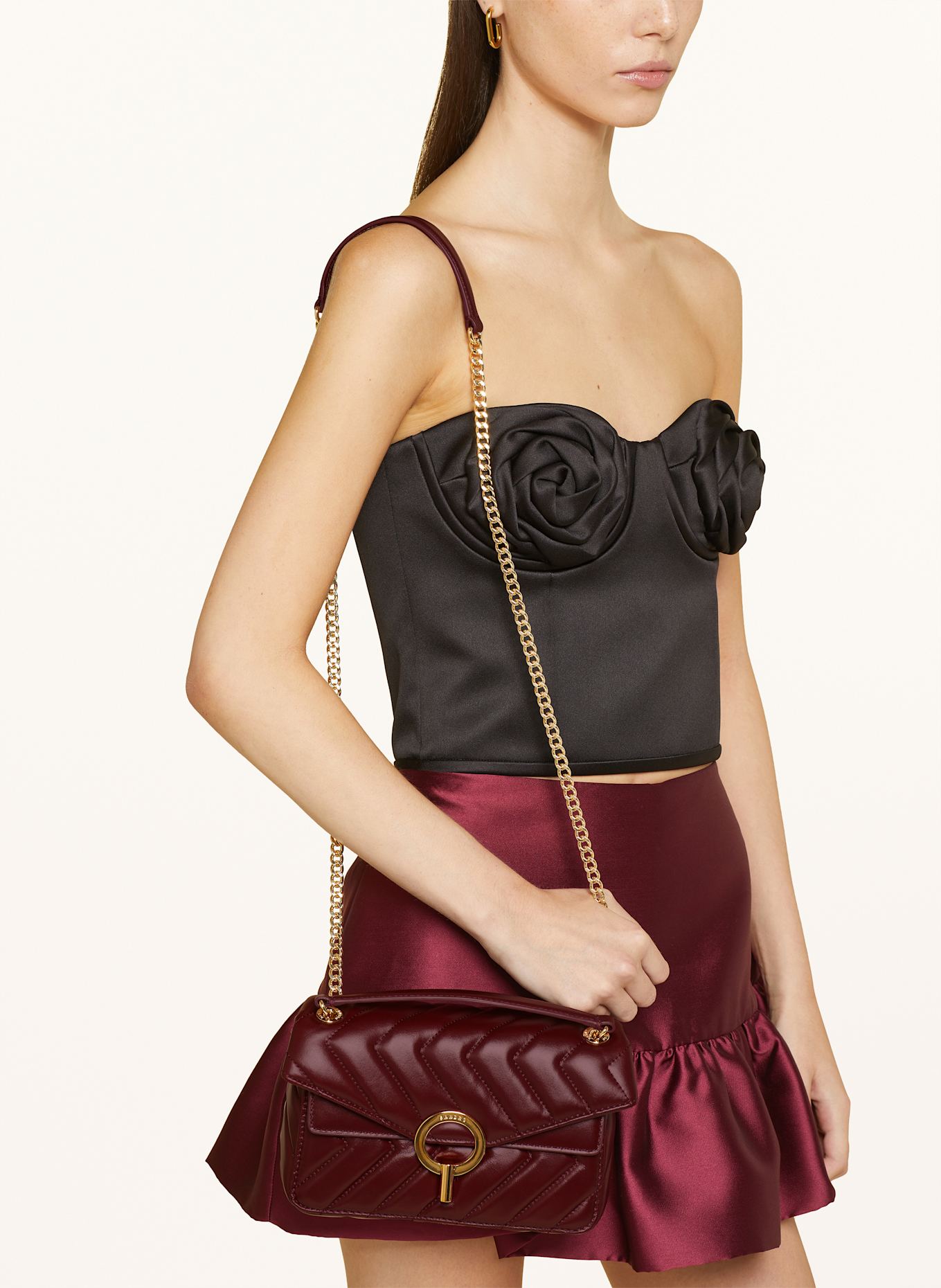 SANDRO Handtasche: DUNKELROT