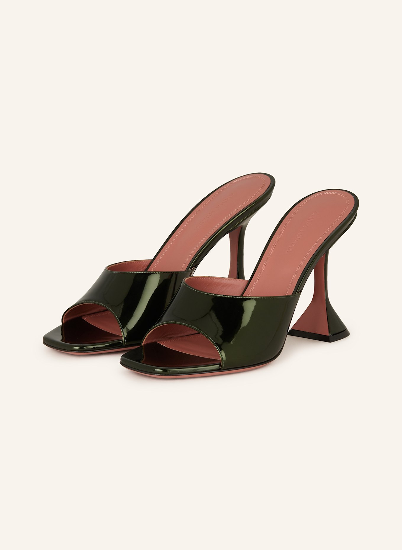 Black patent leather mules sales