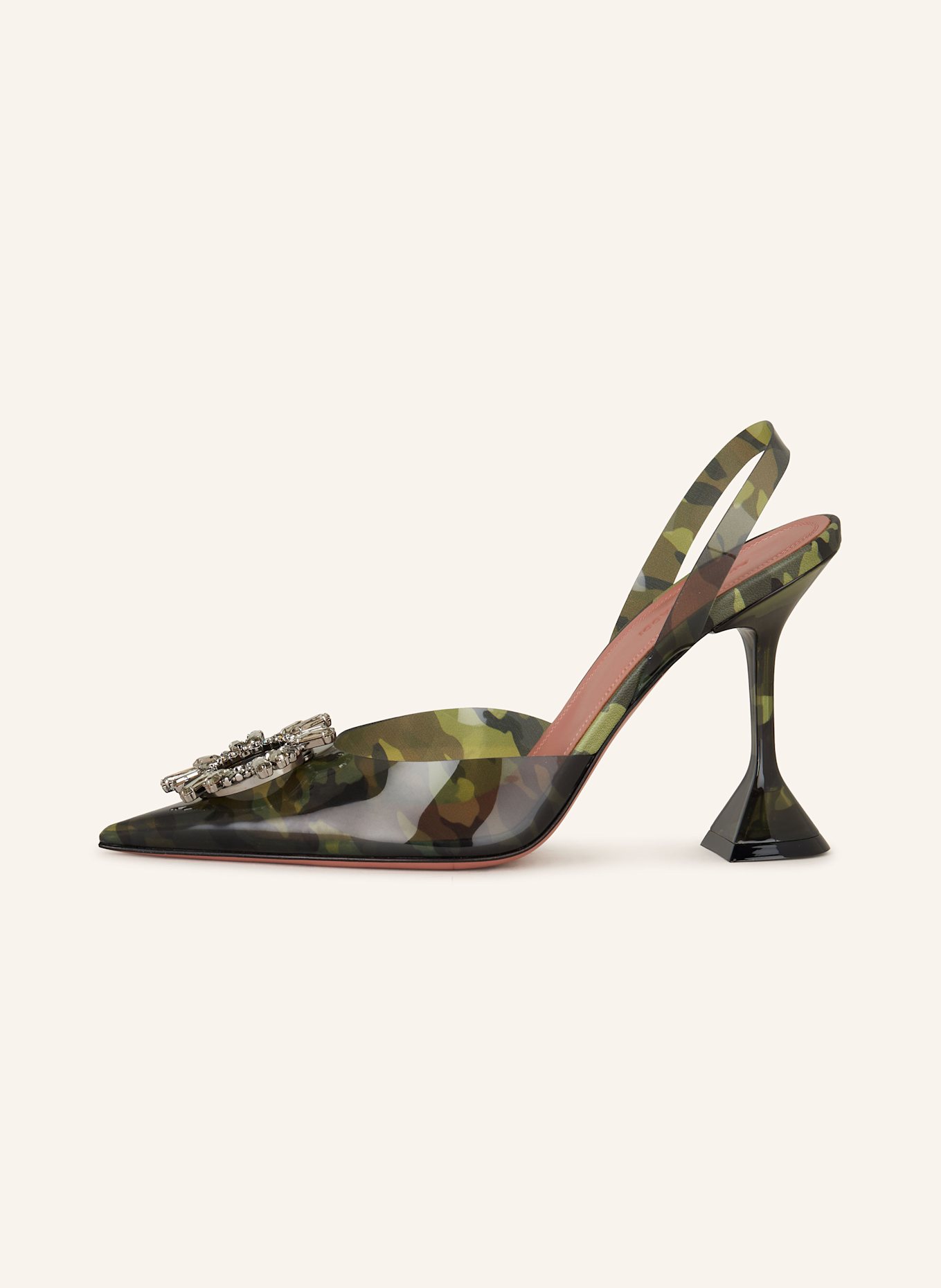 Amina muaddi holli metallic slingback pumps clearance