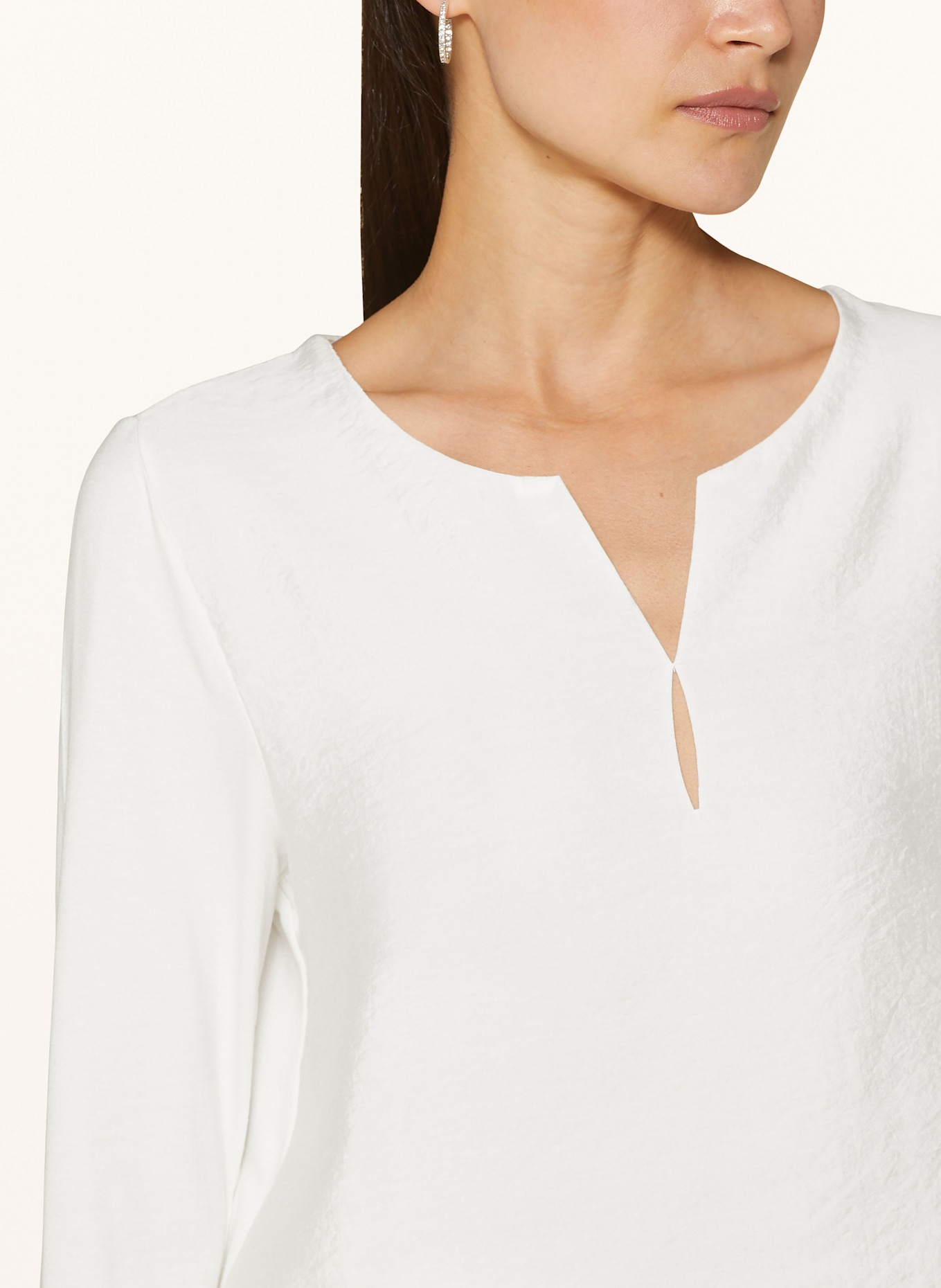 RIANI Blusenshirt im Materialmix: WEISS