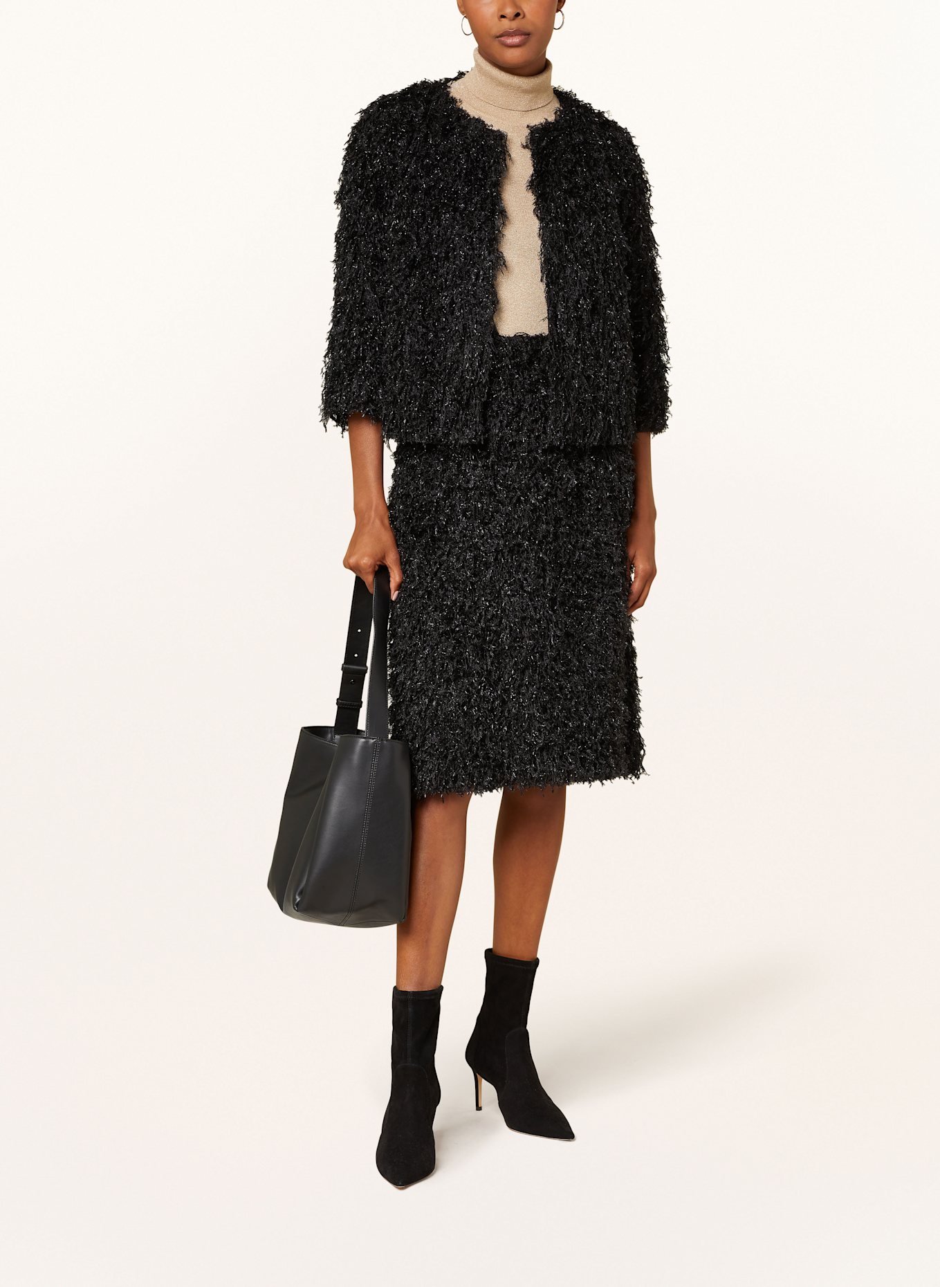 MORE Jacke mit Glitzergarn: SCHWARZ