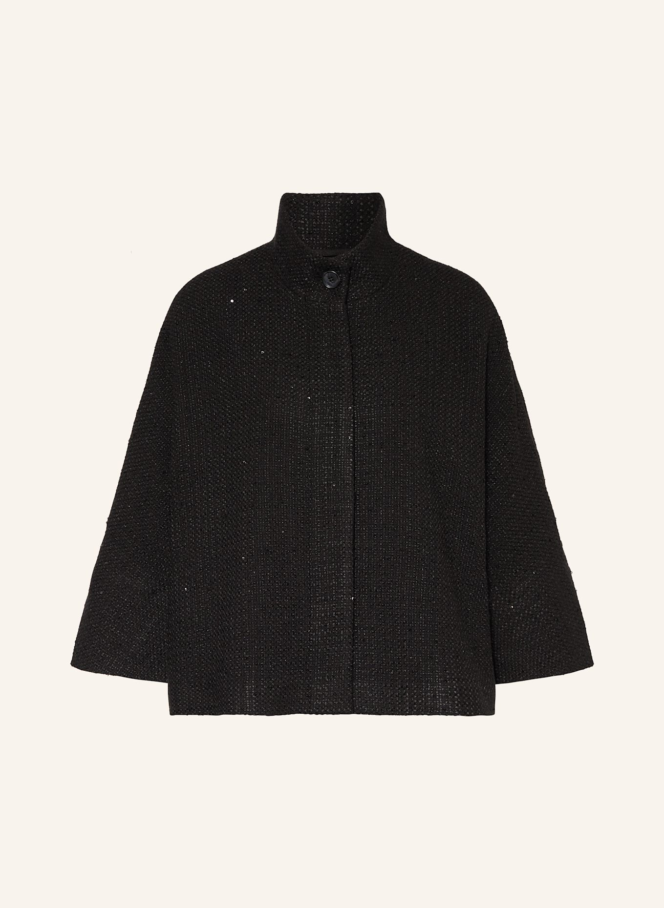 MORE Tweed box jacket with sequins, Color: BLACK (Image 1)