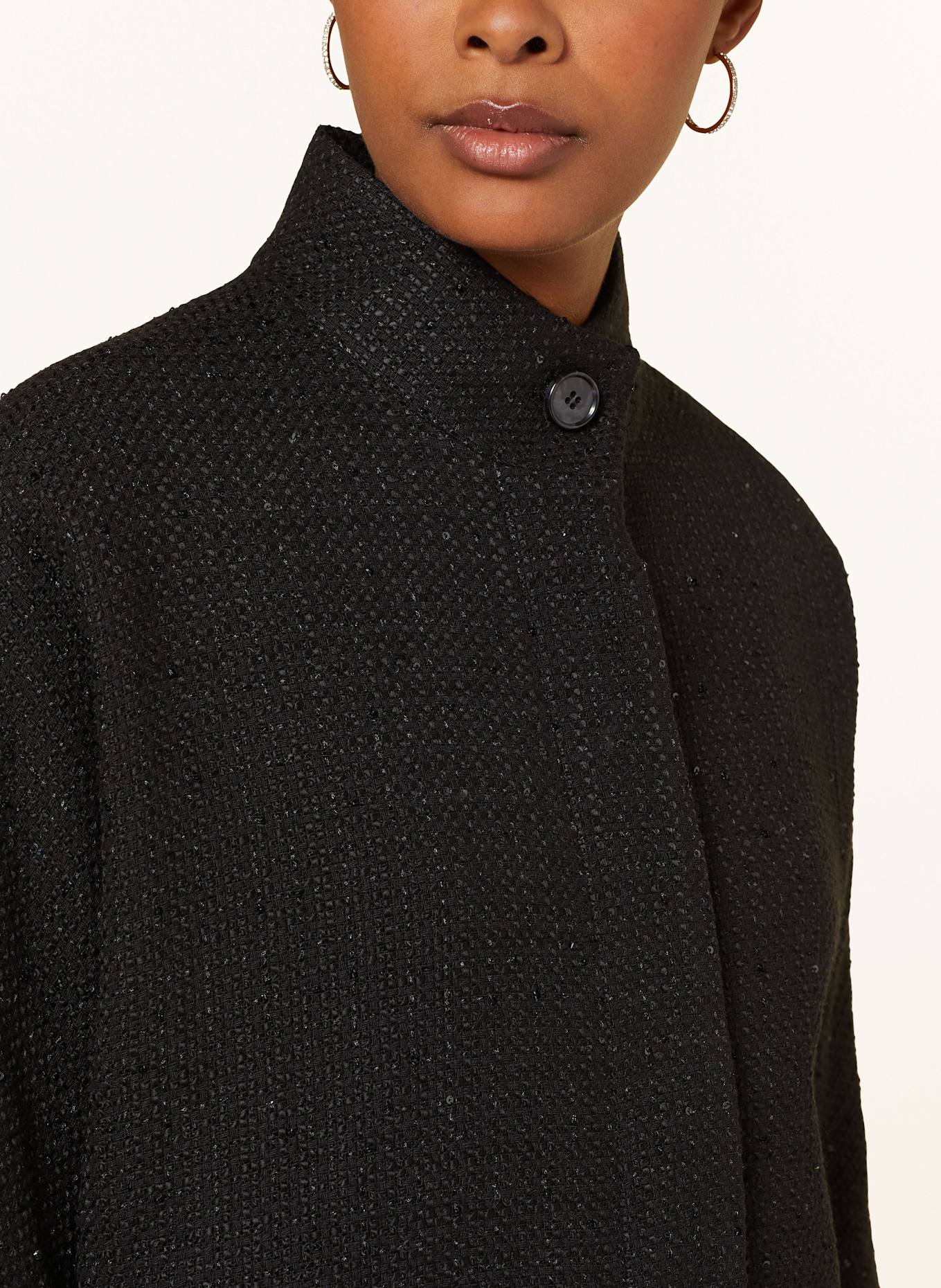 MORE Tweed box jacket with sequins, Color: BLACK (Image 4)