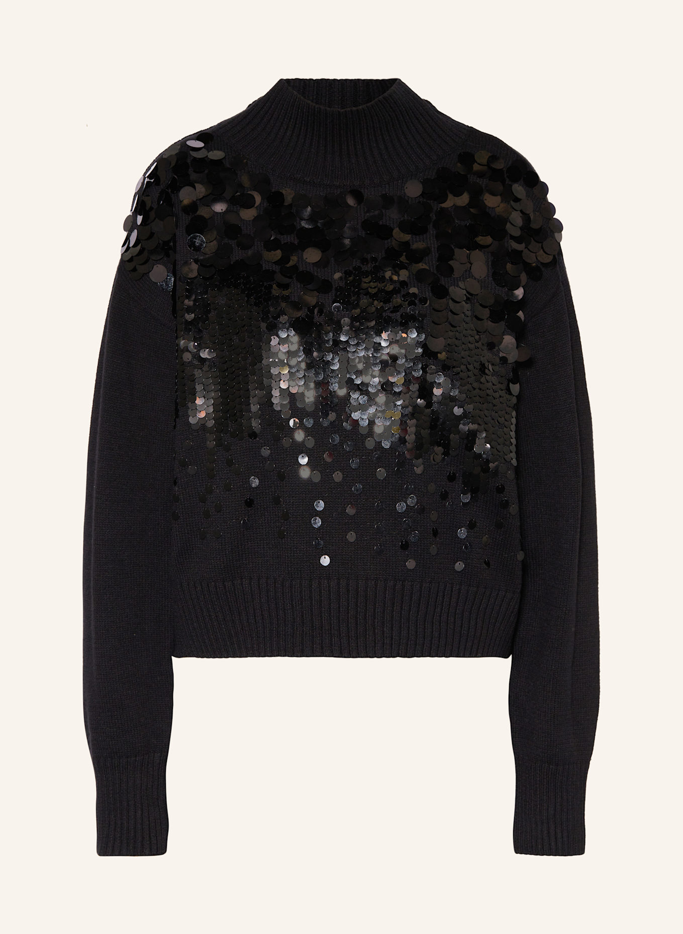 MORE & MORE Sweater with sequins: BLACK