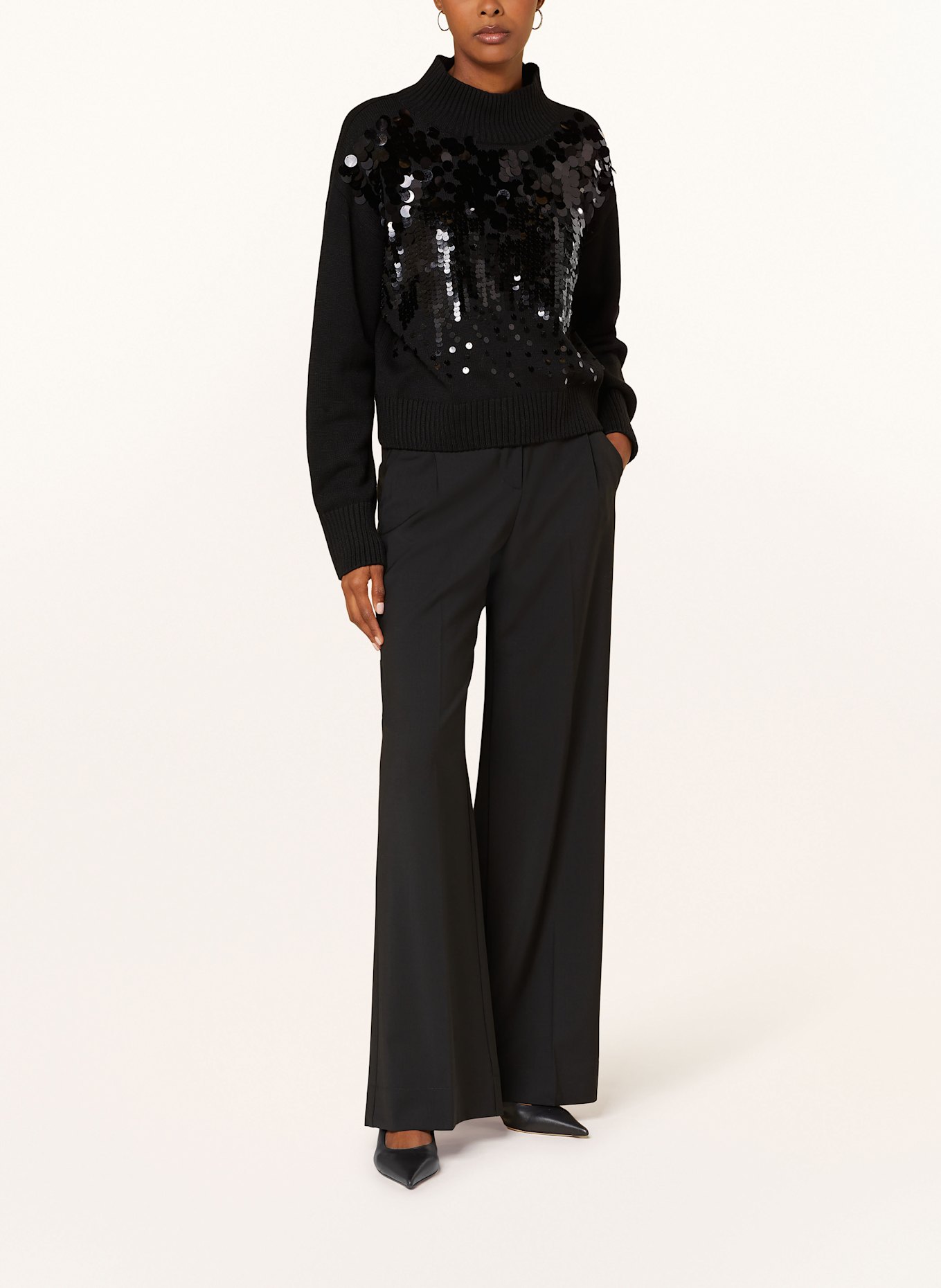 MORE & MORE Sweater with sequins: BLACK