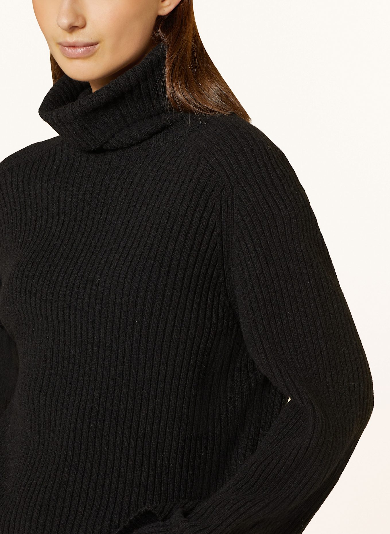 Langarmshirt Engel Rollkragen Wolle Seide Damen-Langarmshirt Aus