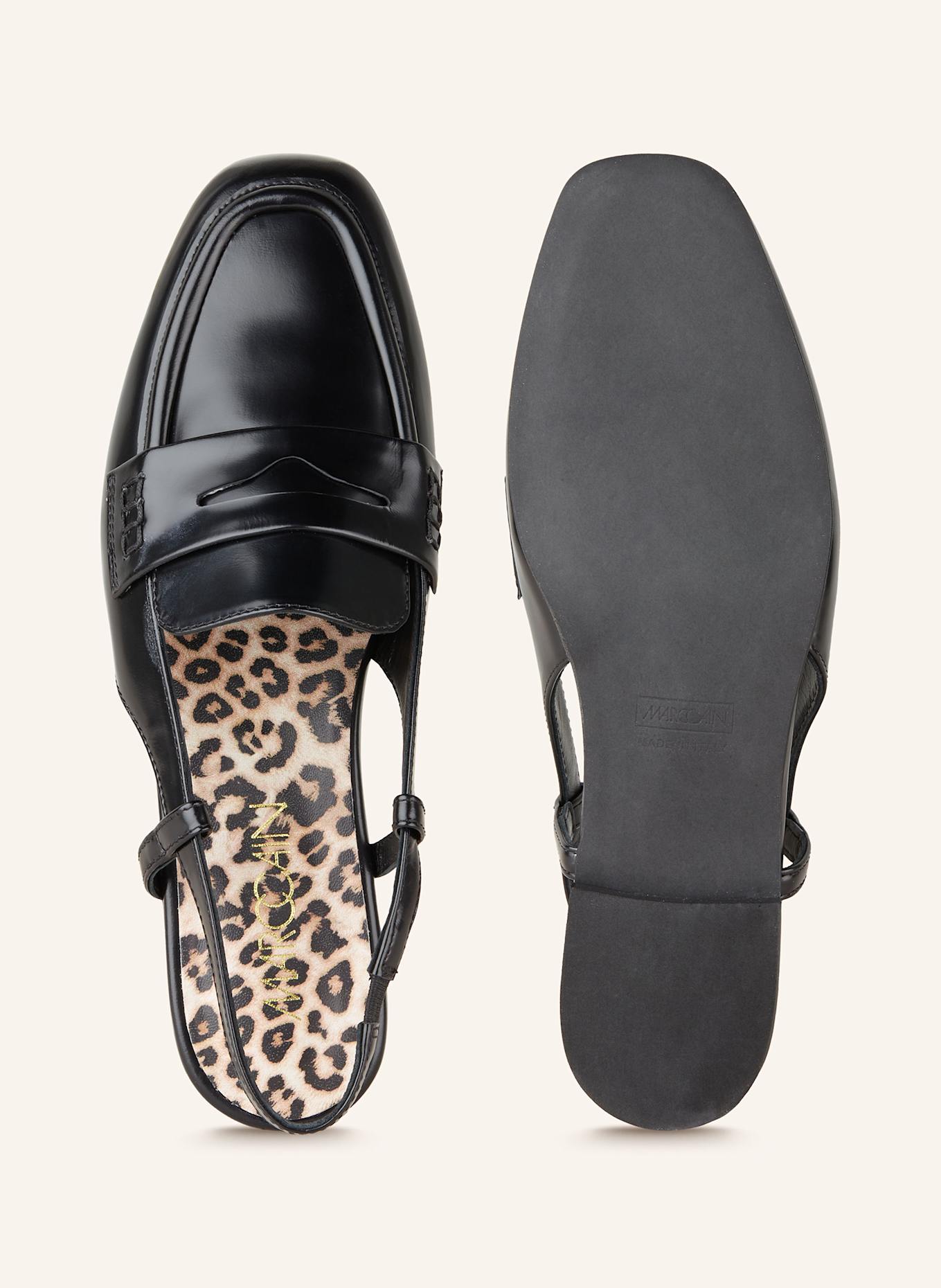 MARC CAIN Slingloafer: BLACK