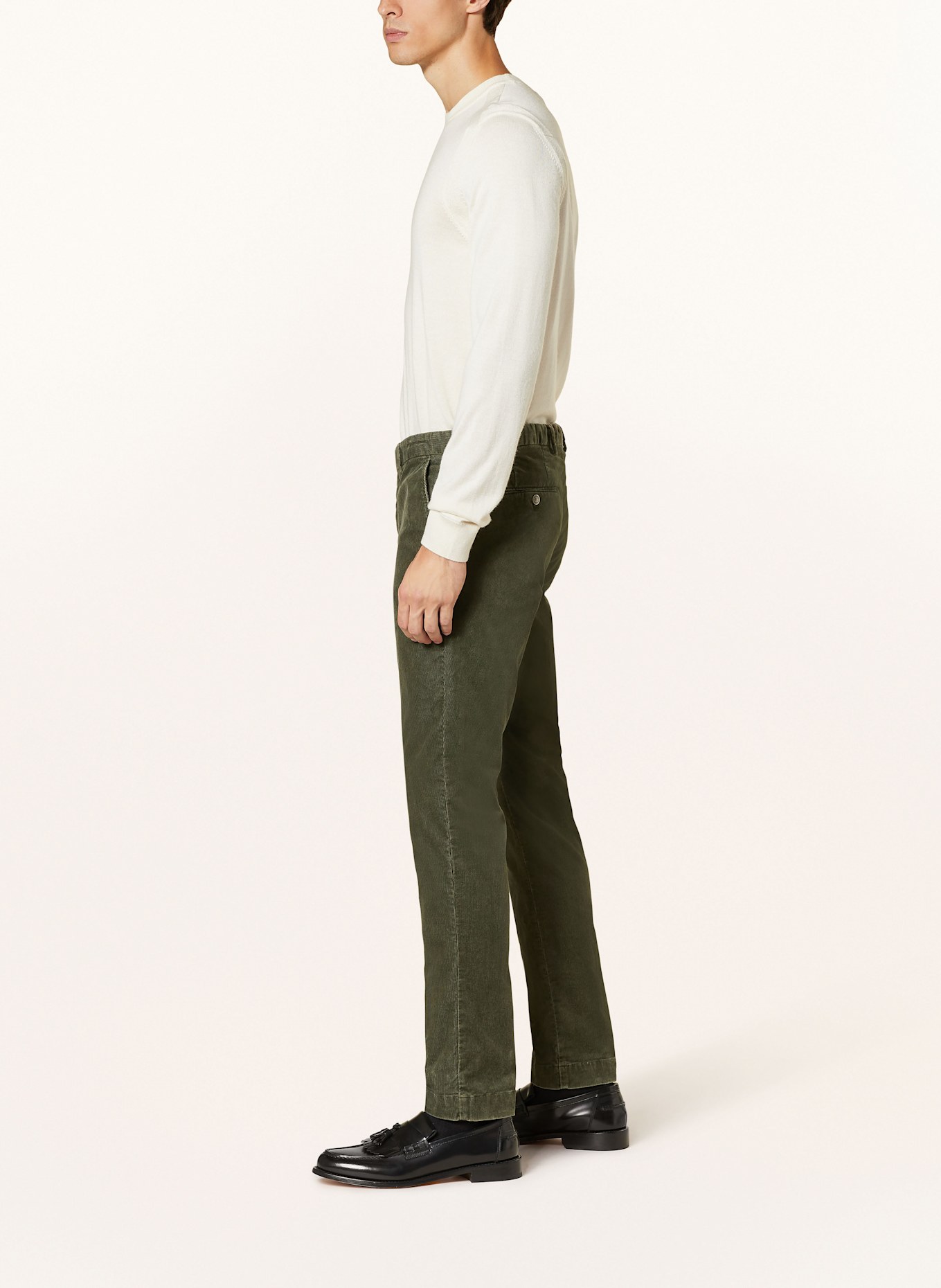 HACKETT LONDON Corduroy trousers extra slim fit, Color: DARK GREEN (Image 4)