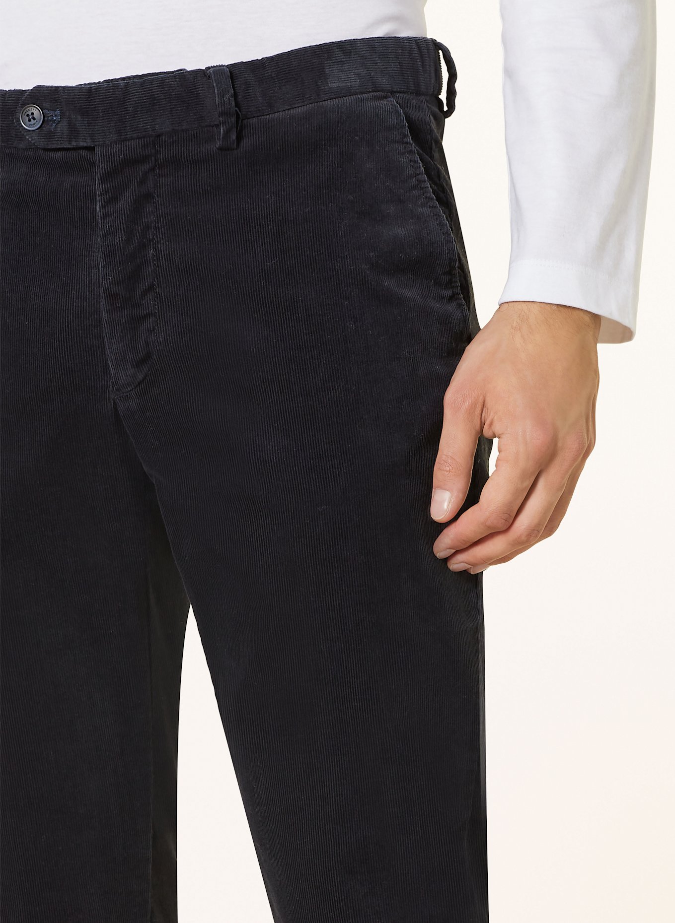 HACKETT LONDON Corduroy trousers extra slim fit, Color: DARK BLUE (Image 5)