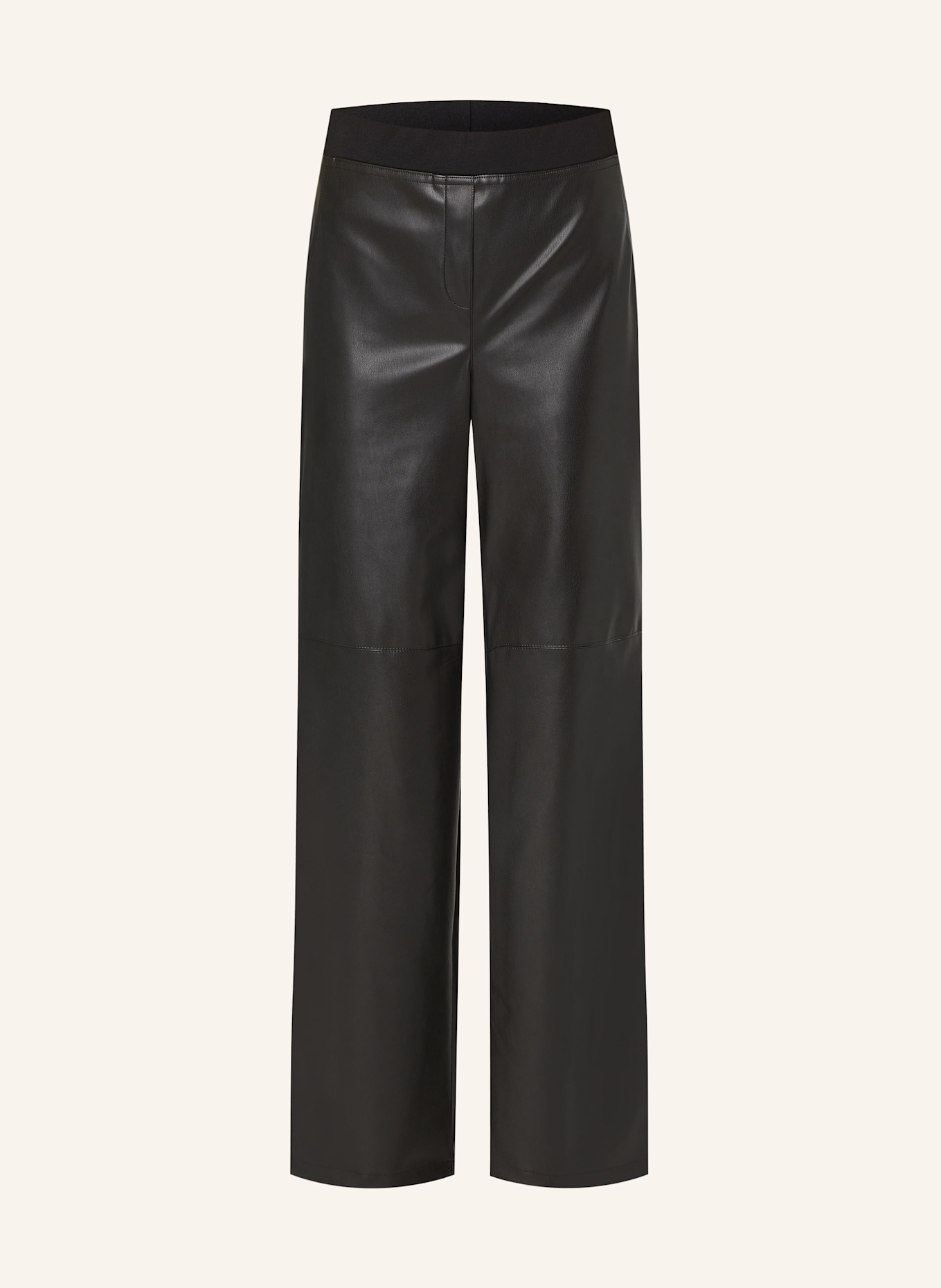 ELENA MIRO Pants in leather look: BLACK