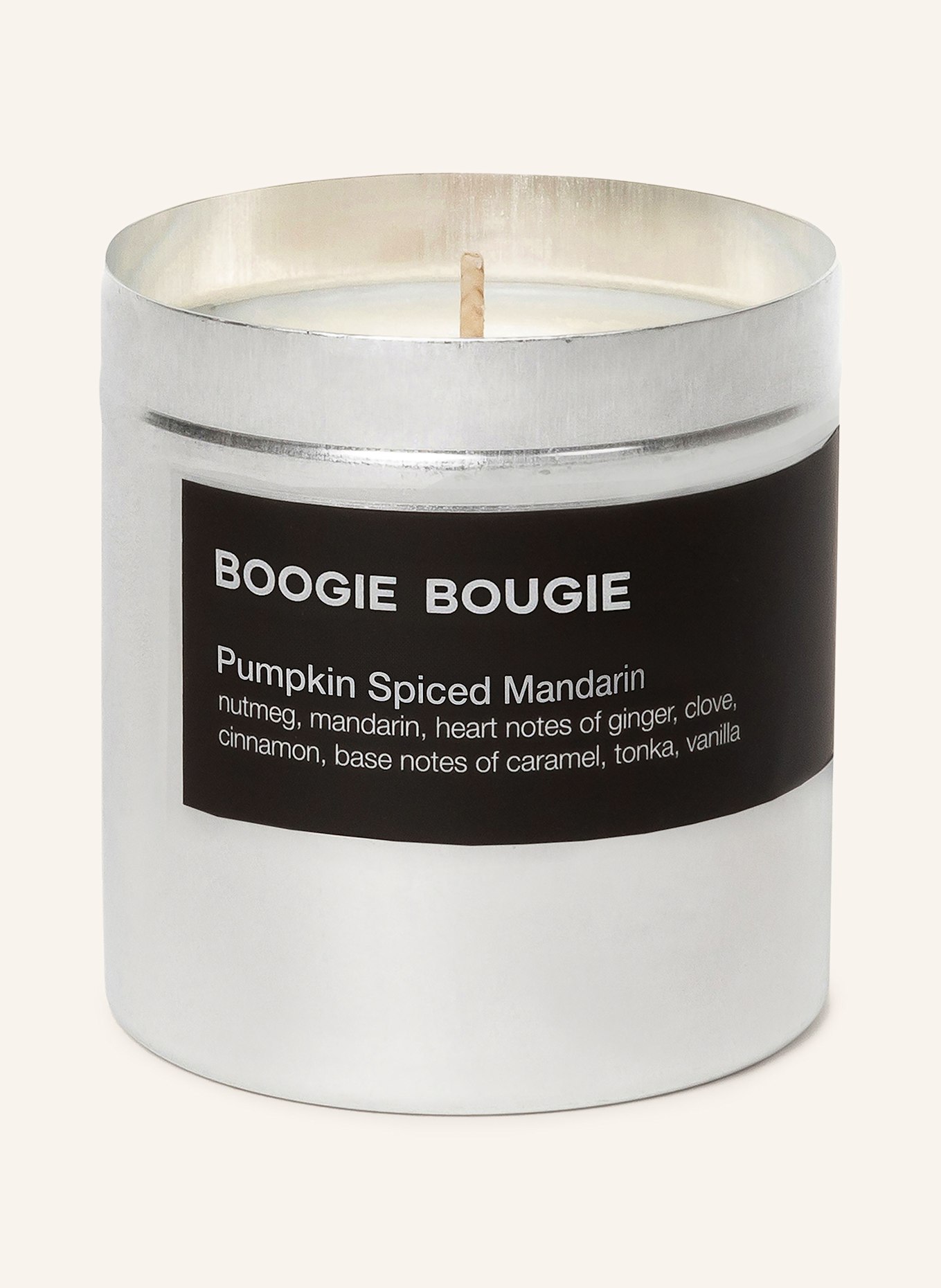 BOOGIE BOUGIE Geurkaars PUMPKIN SPICED MANDARIN: DONKERORANJE