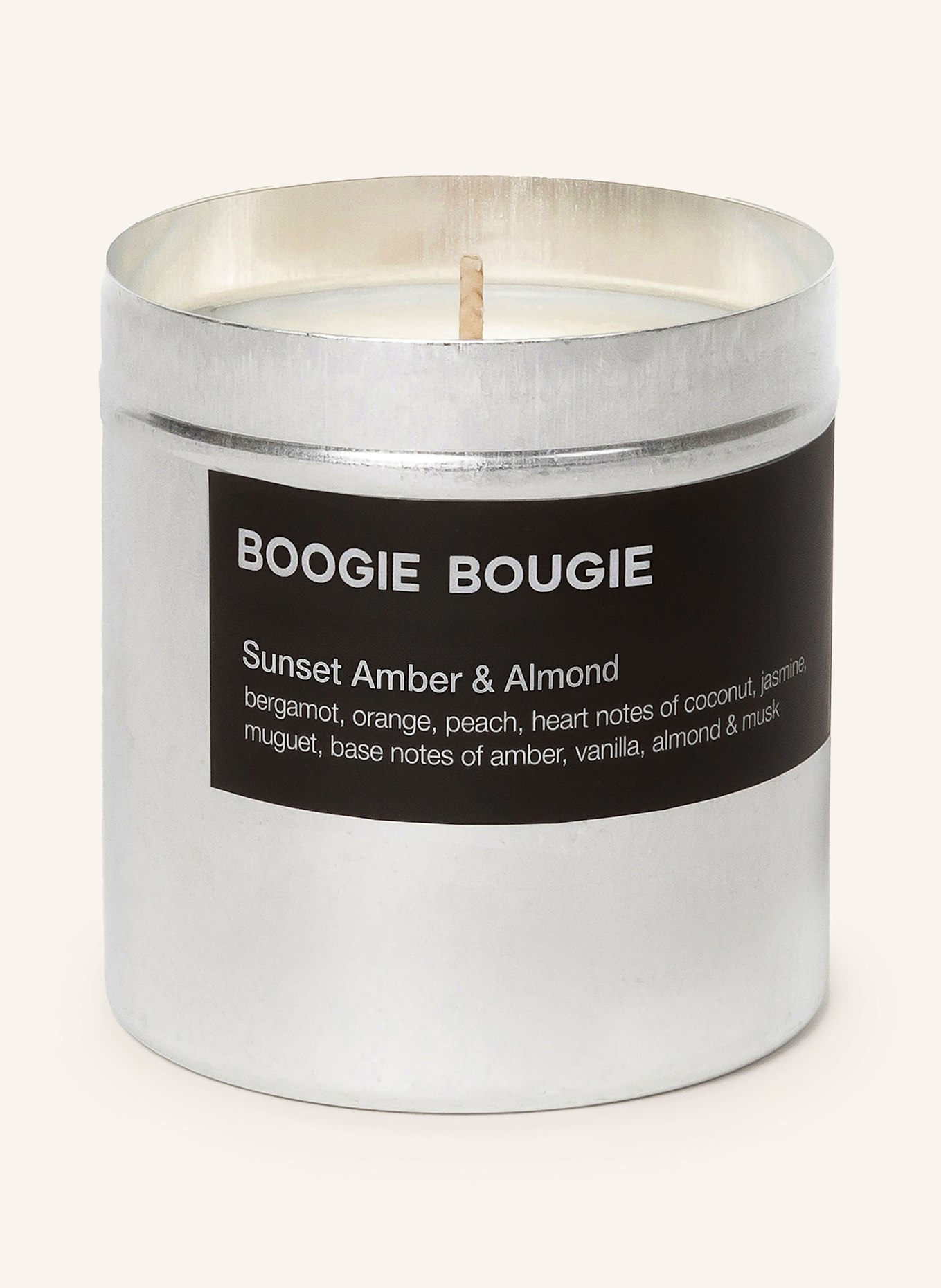 BOOGIE BOUGIE Geurkaars SUNSET AMBER &amp; ALMOND: CRÈME