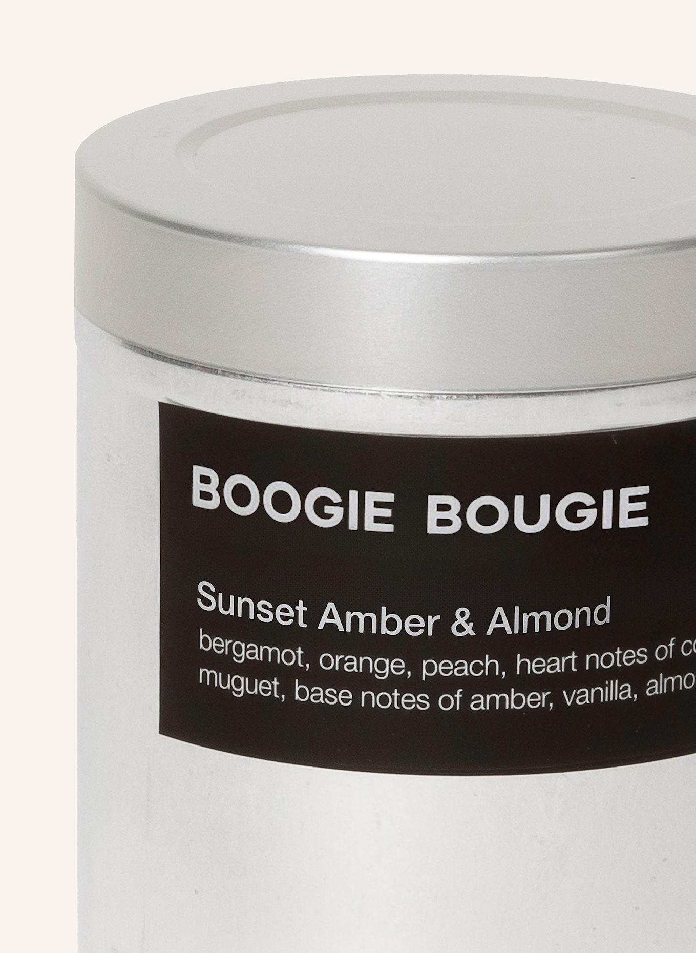 BOOGIE BOUGIE Geurkaars SUNSET AMBER &amp; ALMOND: CRÈME