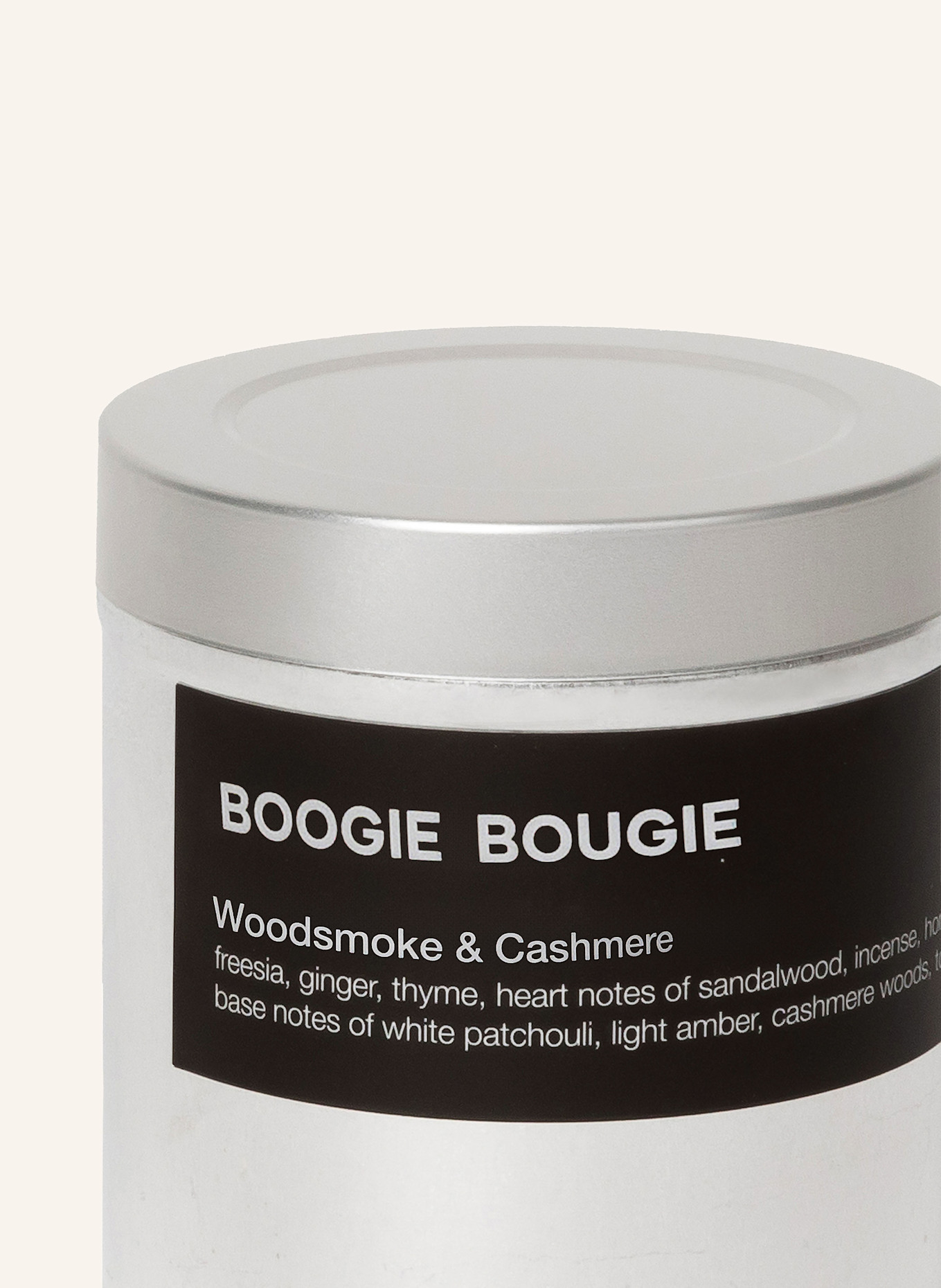 BOOGIE BOUGIE Scented candle WOODSMOKE & CASHMERE: LIGHT BROWN