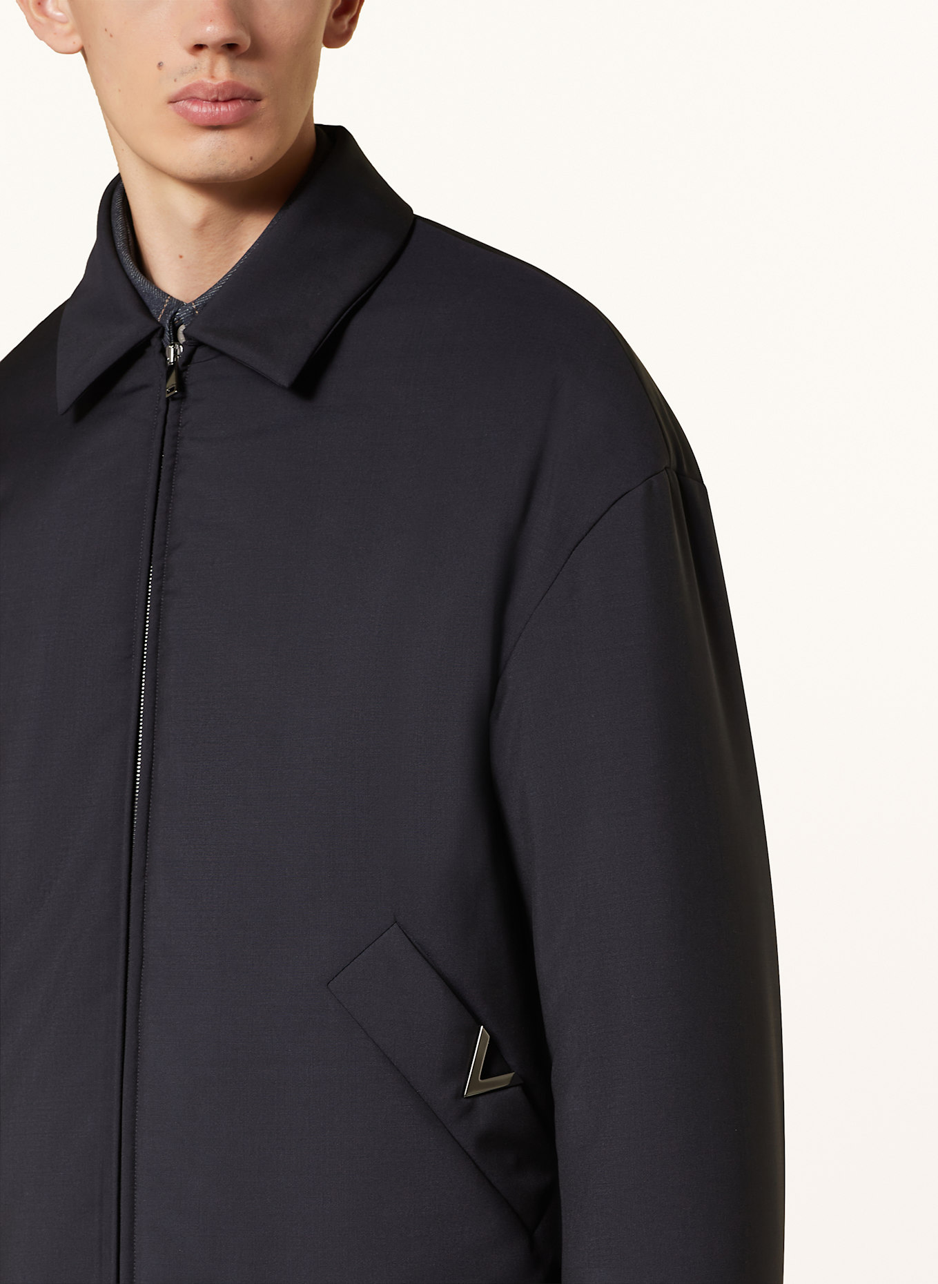 VALENTINO jas: DONKERBLAUW