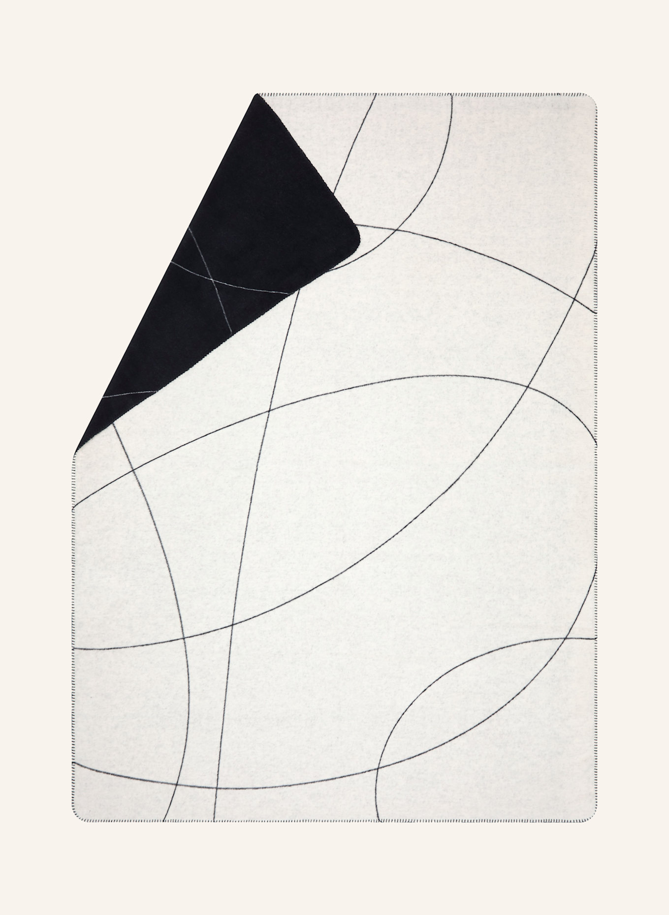 David Fussenegger Plaid SAVONA: BLANC / NOIR