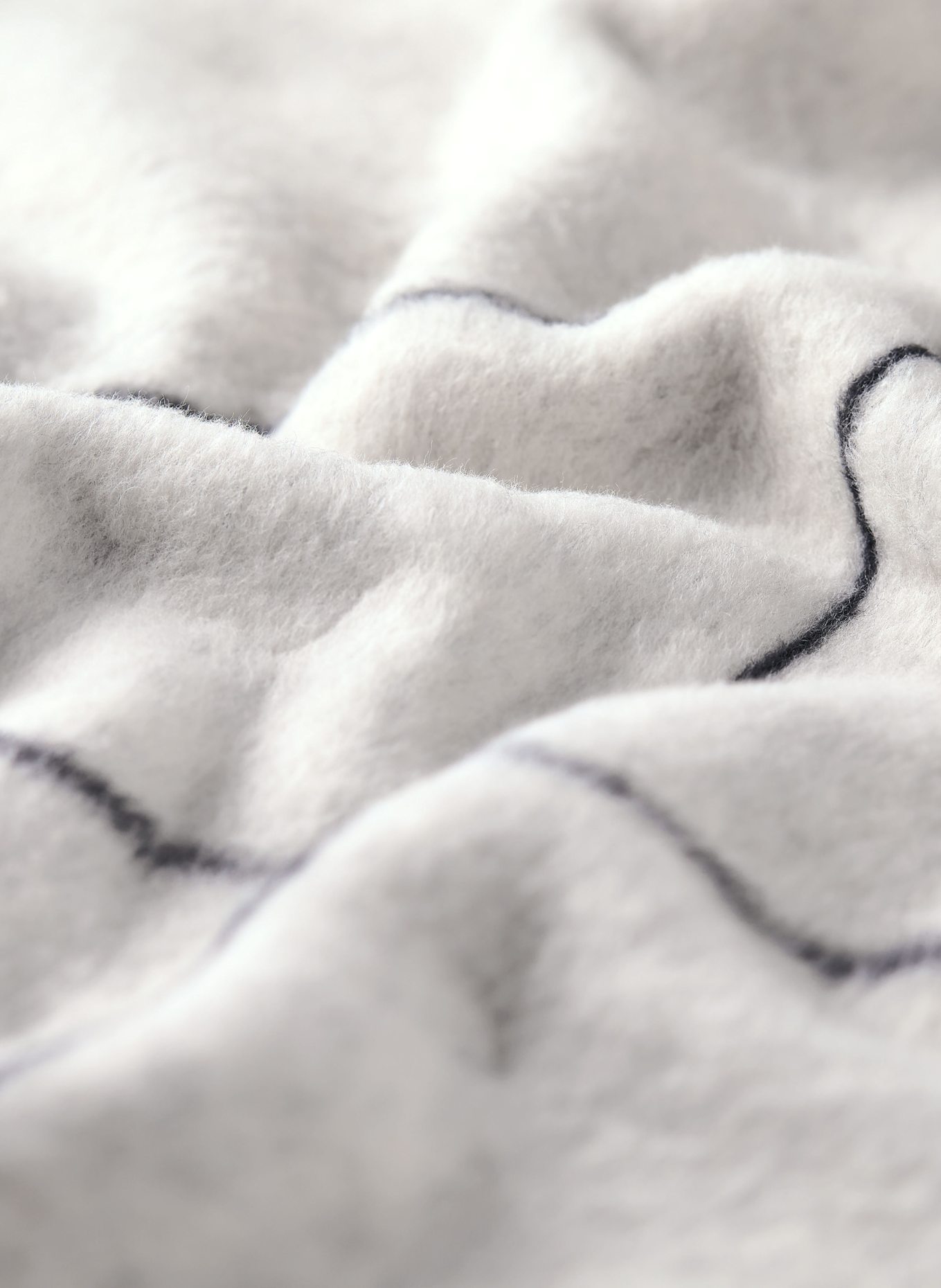 David Fussenegger Plaid SAVONA: BLANC / NOIR