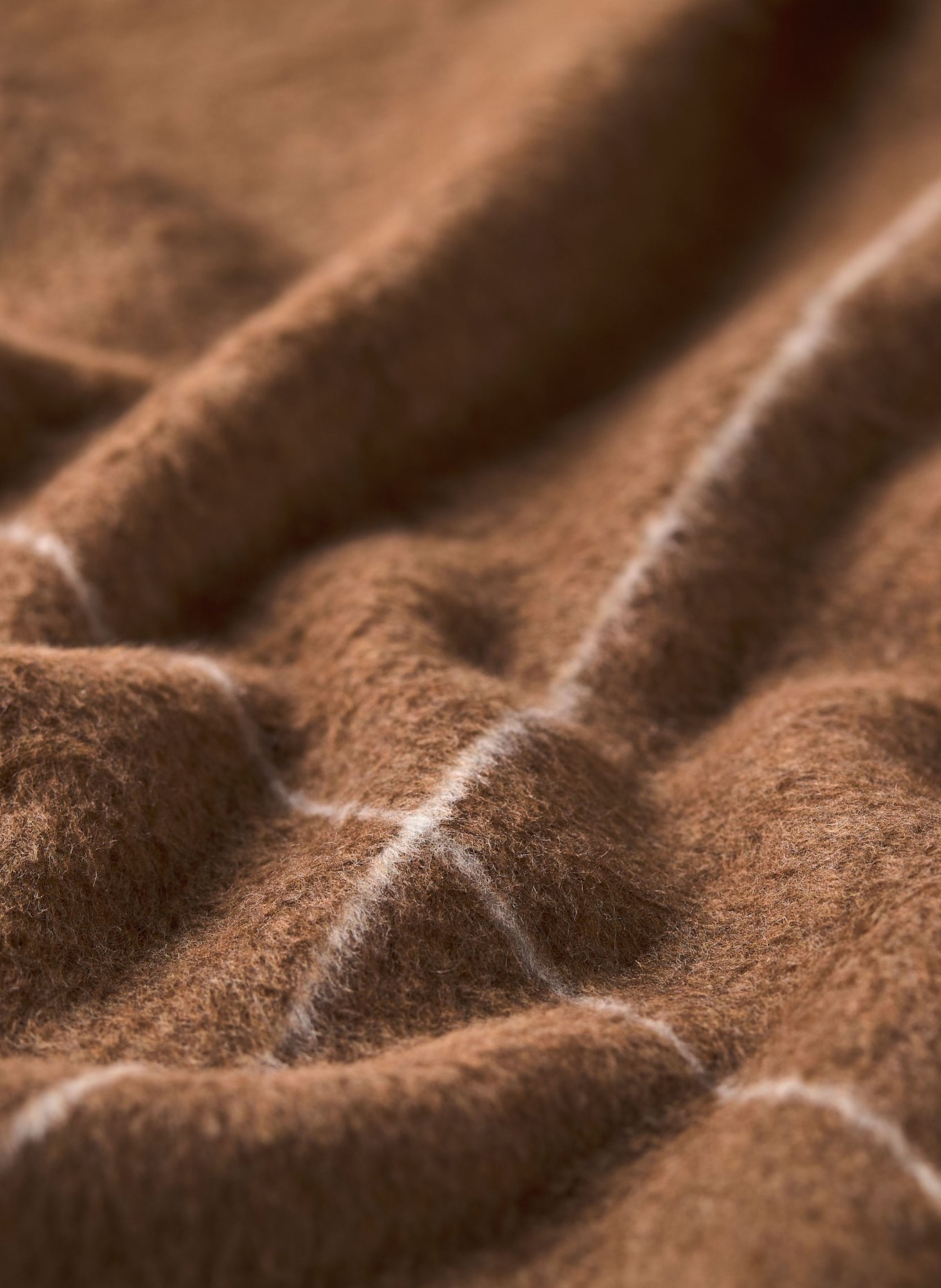 David Fussenegger Plaid SAVONA: MARRON / CRÈME