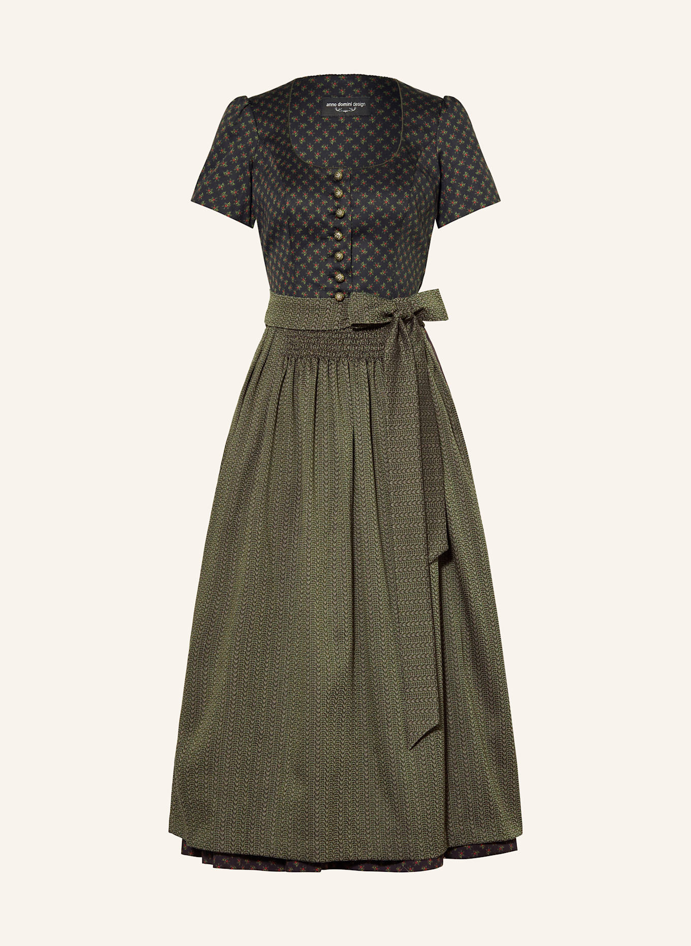 anno domini Dirndl LOTTA: NOIR/ VERT/ FUCHSIA