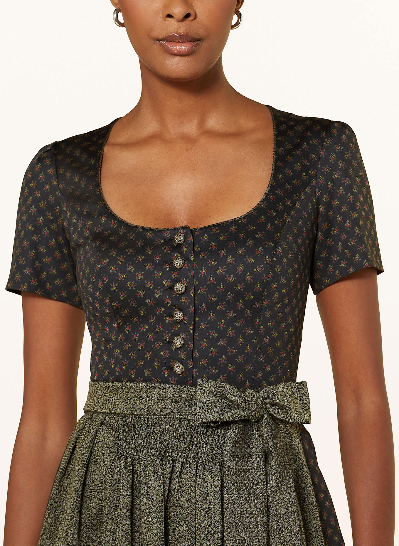 anno domini Dirndl LOTTA: NOIR/ VERT/ FUCHSIA