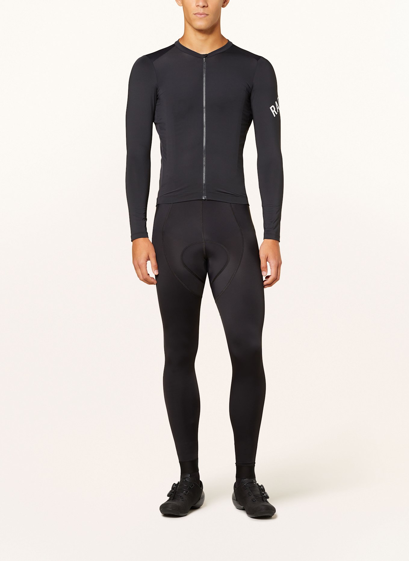 Rapha Radhose PRO TEAM LIGHTWEIGHT mit Trägern und gepolstertem Einsatz: SCHWARZ