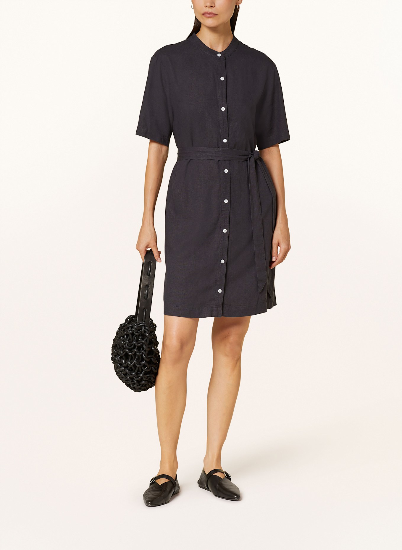 MSCH COPENHAGEN Kleid MSCHPENNIE GINIA mit Leinen: DUNKELGRAU