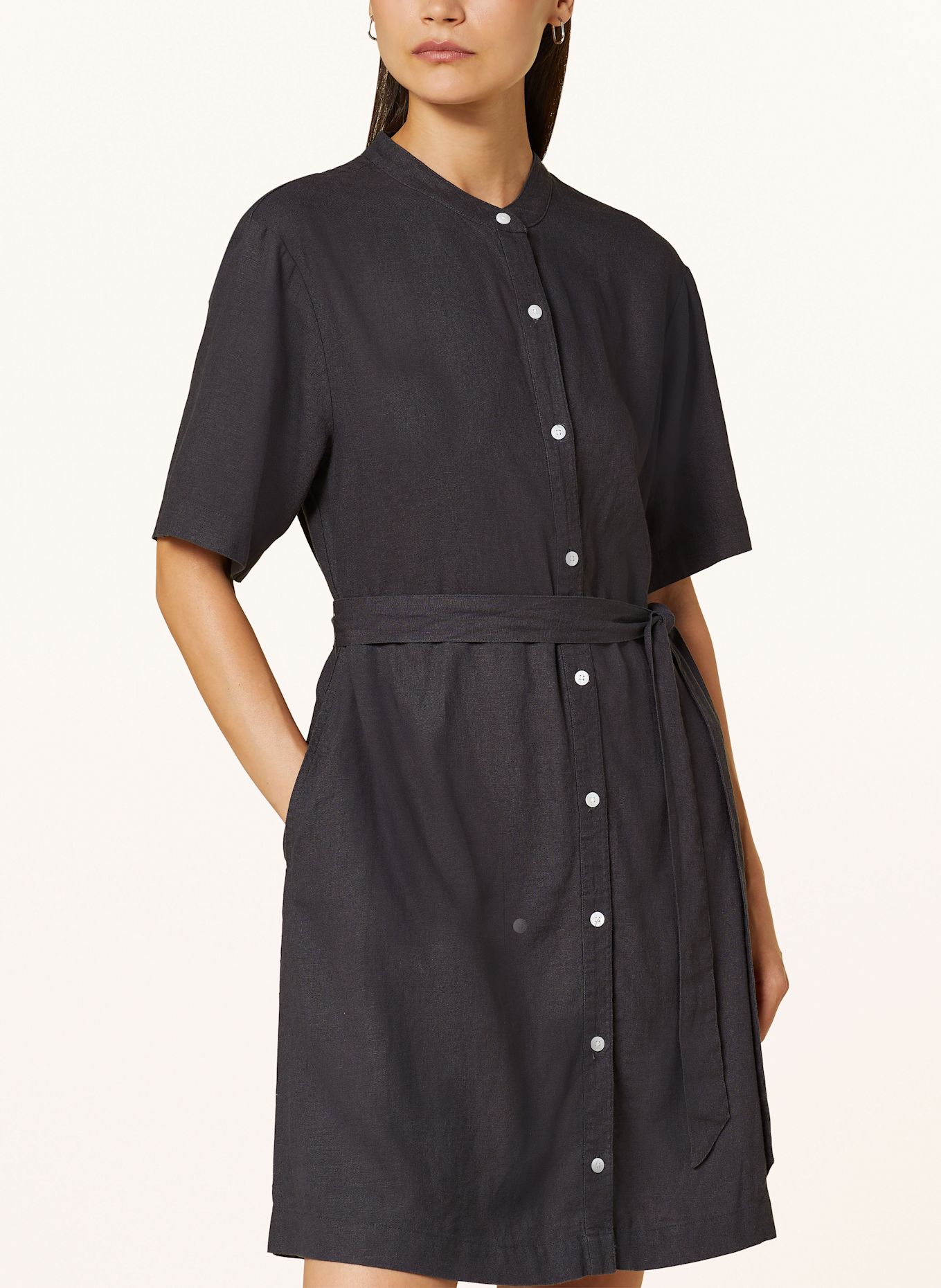 MSCH COPENHAGEN Kleid MSCHPENNIE GINIA mit Leinen: DUNKELGRAU