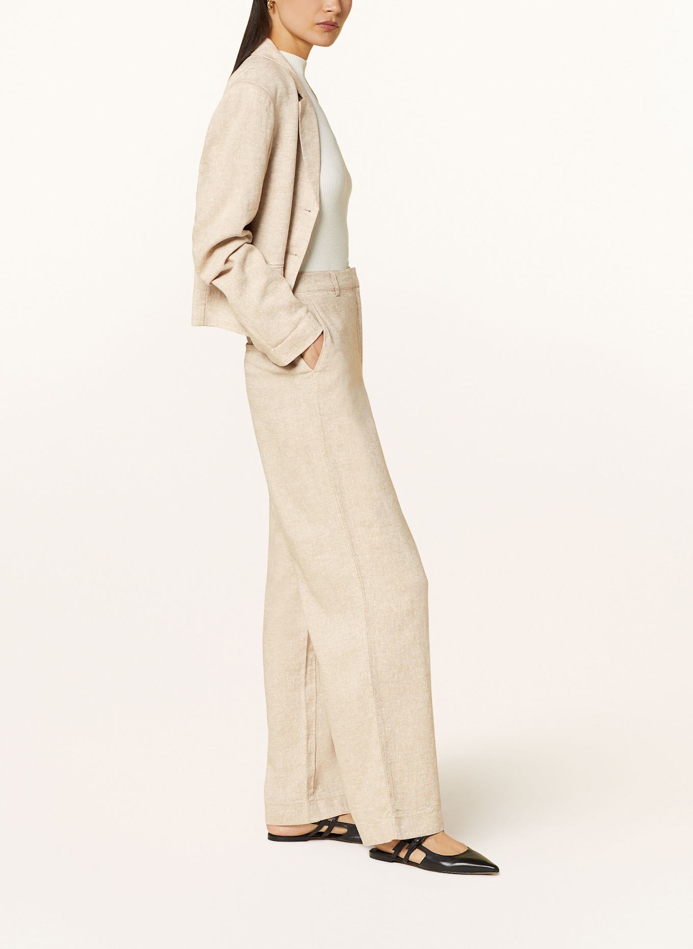 MSCH COPENHAGEN Hose MSCHPENNIE GINIA mit Leinen: CREME