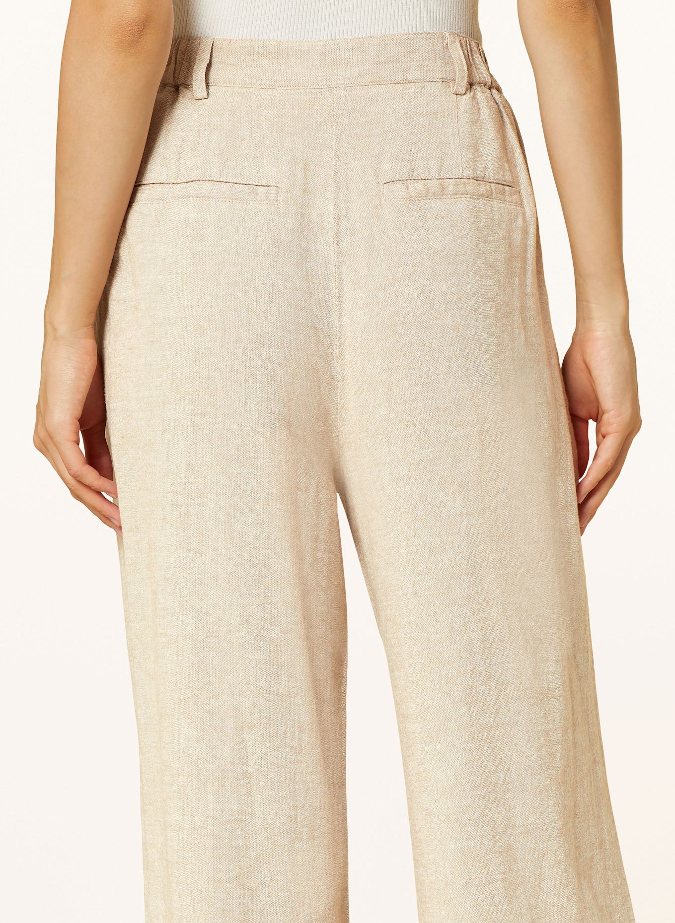 MSCH COPENHAGEN Hose MSCHPENNIE GINIA mit Leinen: CREME