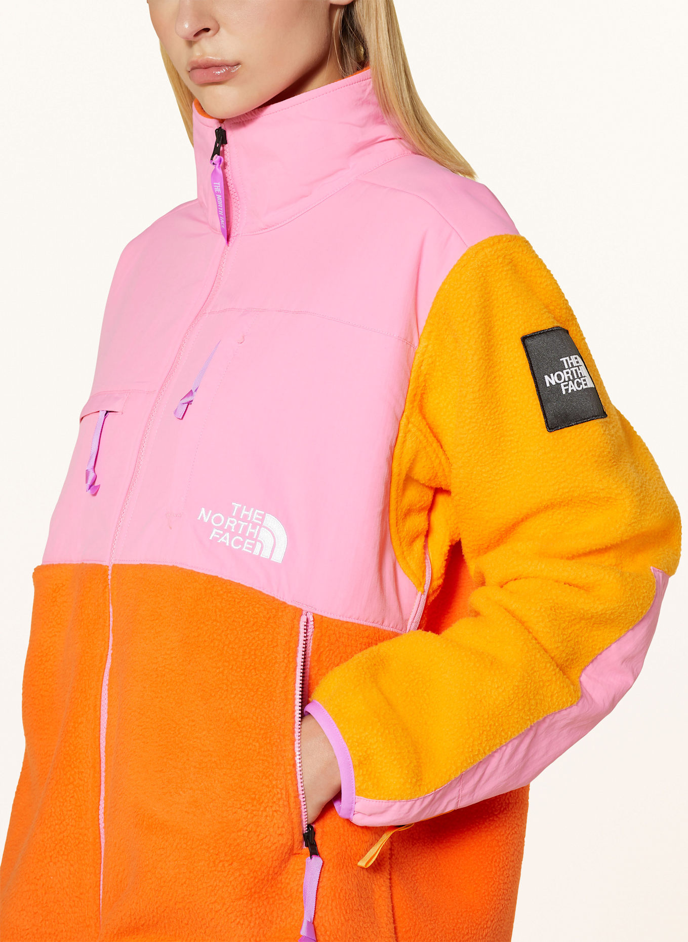 THE NORTH FACE RETRO DENALI fleece jacket in orange pink dark orange