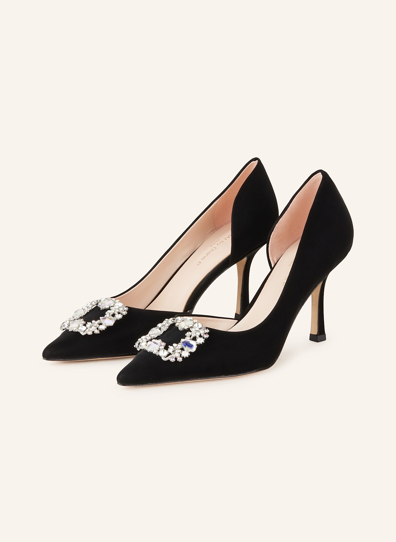 MI MAI Pumps ASTORIA mit Schmucksteinen in schwarz