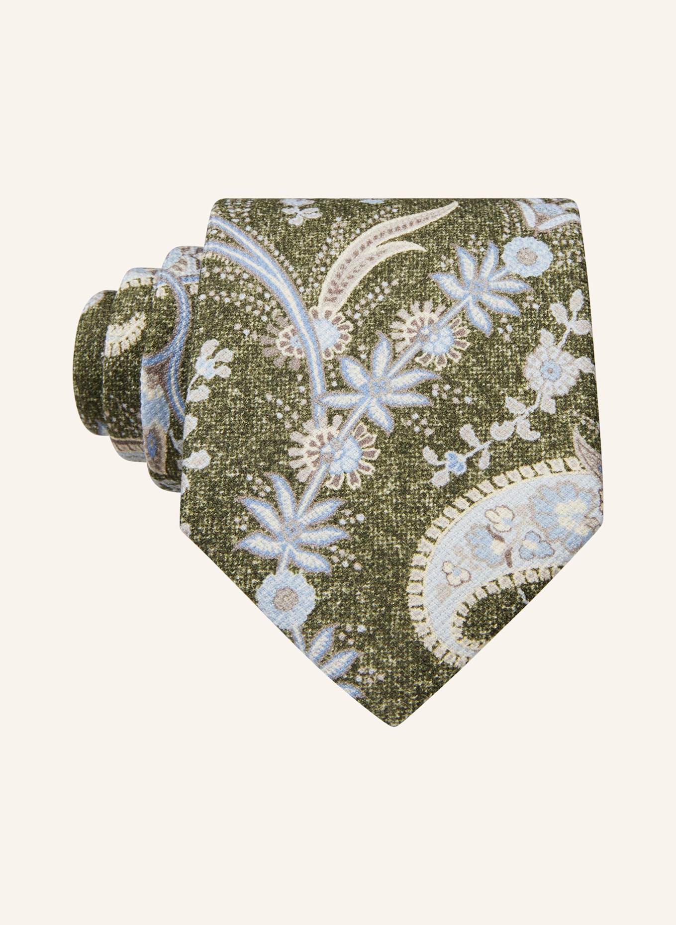 PAUL Tie: GREEN / ECRU / LIGHT BLUE