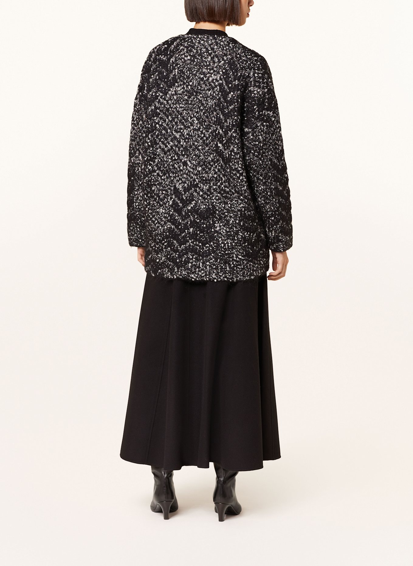 COS Strickjacke: SCHWARZ/ HELLGRAU