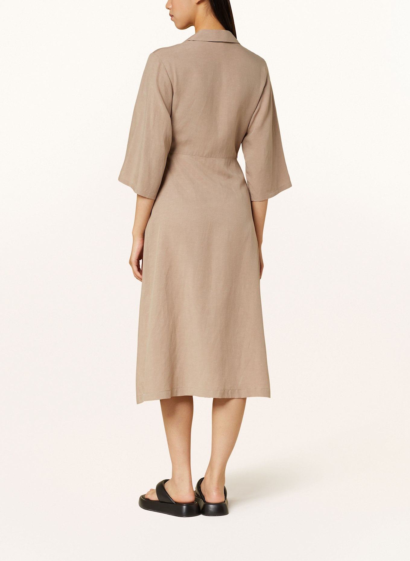 SAMSØE SAMSØE Wickelkleid SAHANI mit 3/4-Arm: HELLBRAUN