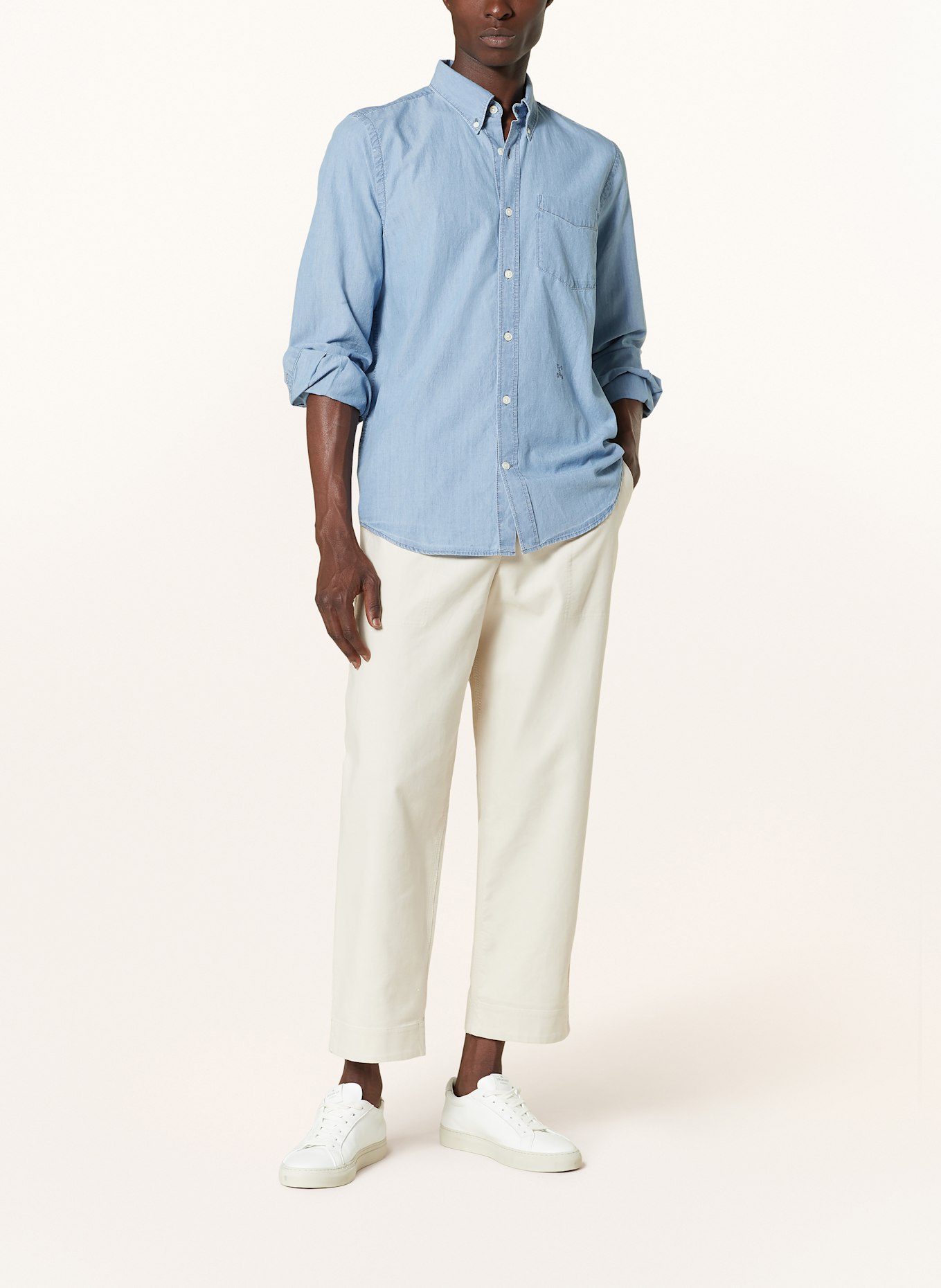 CLOSED Shirt comfort fit in denim look: LIGHT BLUE