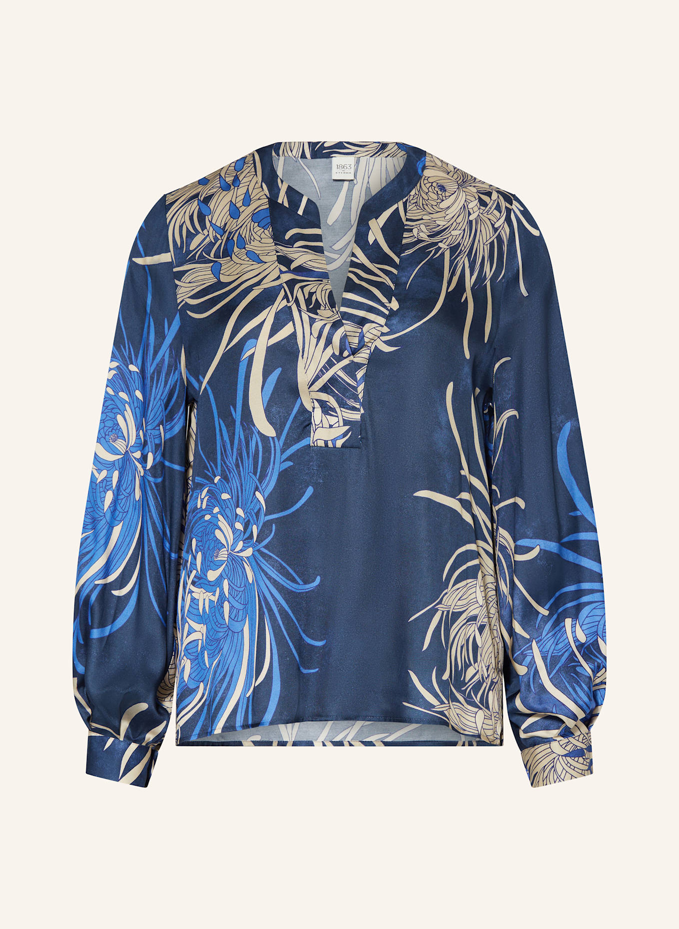 1863 by ETERNA Blusenshirt: SCHWARZ / WEISS