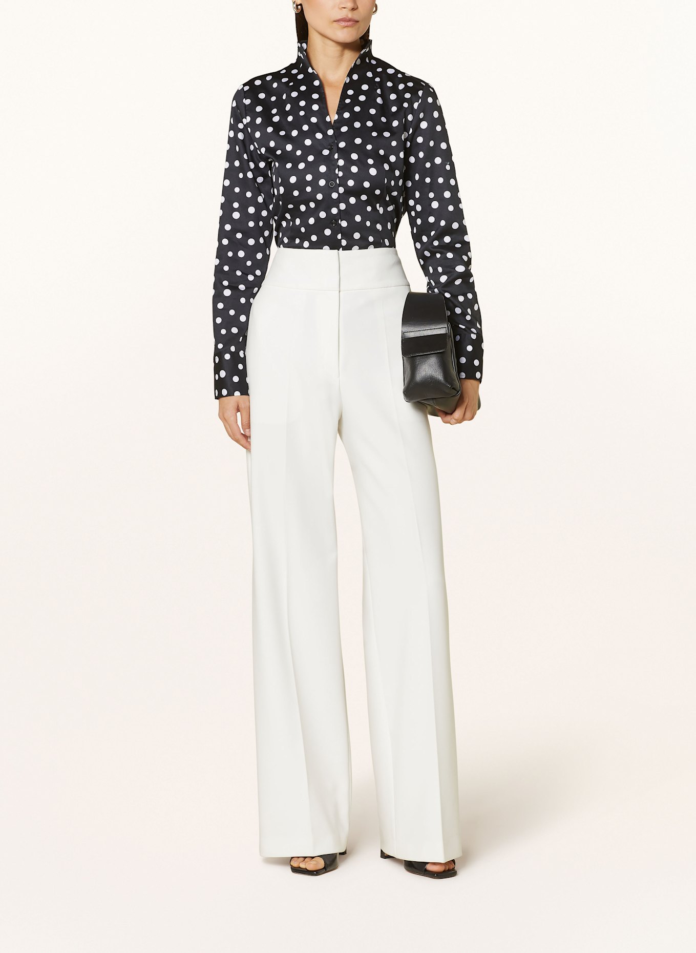ETERNA Blouse: BLACK/ WHITE