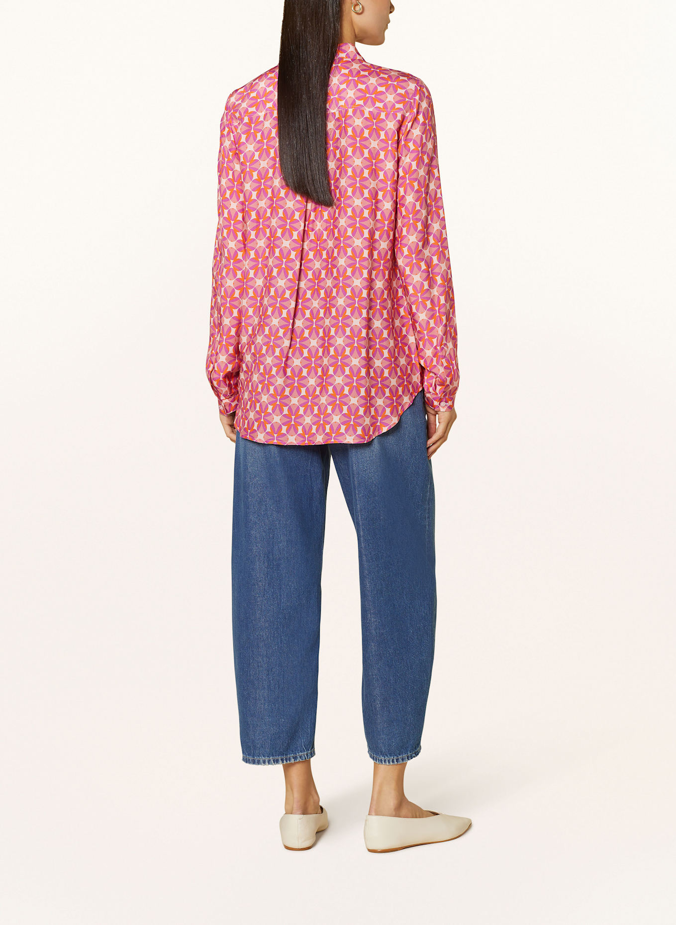 ETERNA Shirt blouse: LIGHT PINK/ ORANGE/ FUCHSIA