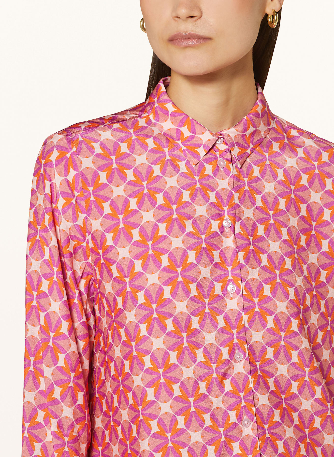 ETERNA Shirt blouse: LIGHT PINK/ ORANGE/ FUCHSIA