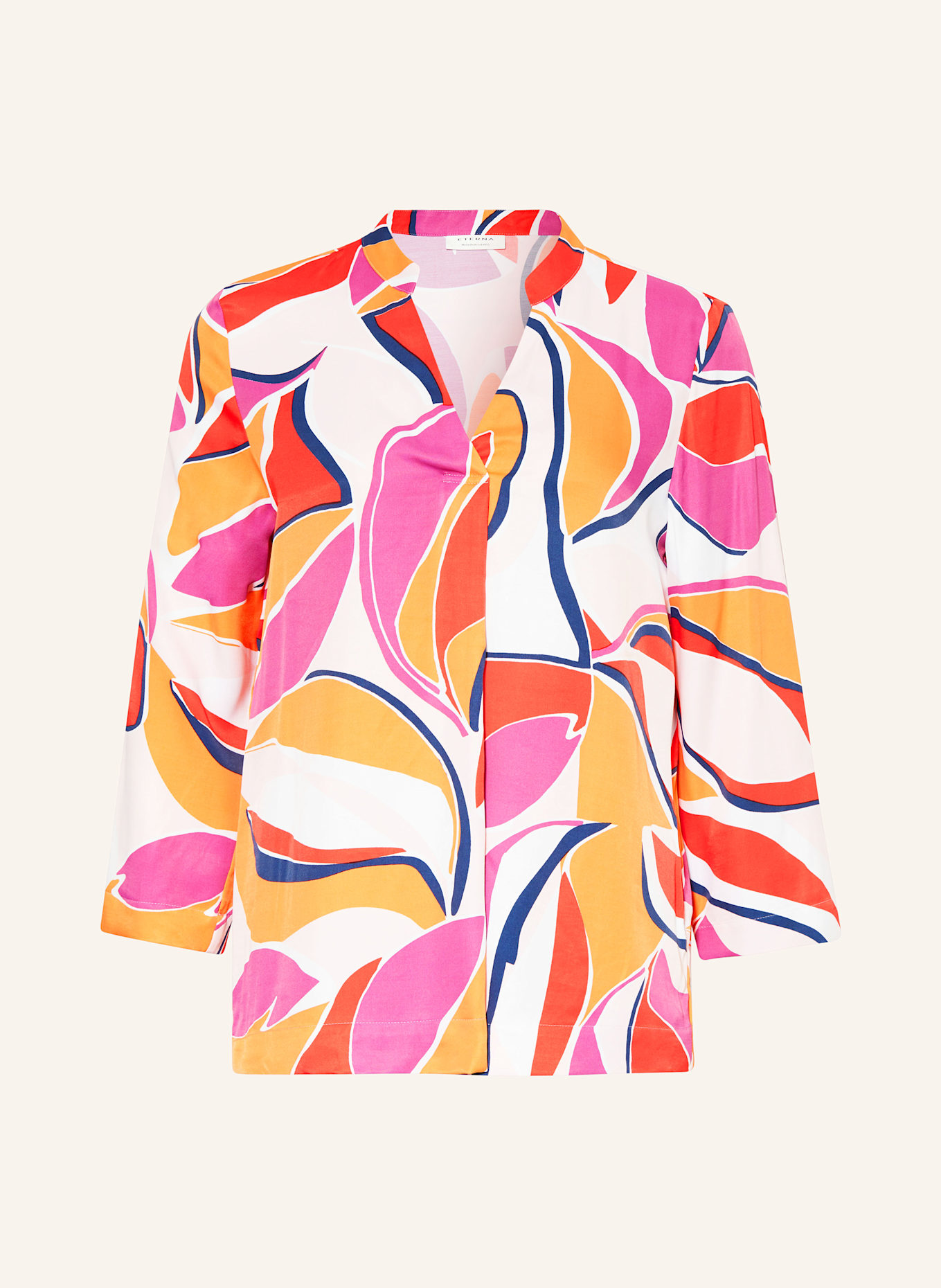 ETERNA Shirt blouse: WHITE/ ORANGE/ FUCHSIA