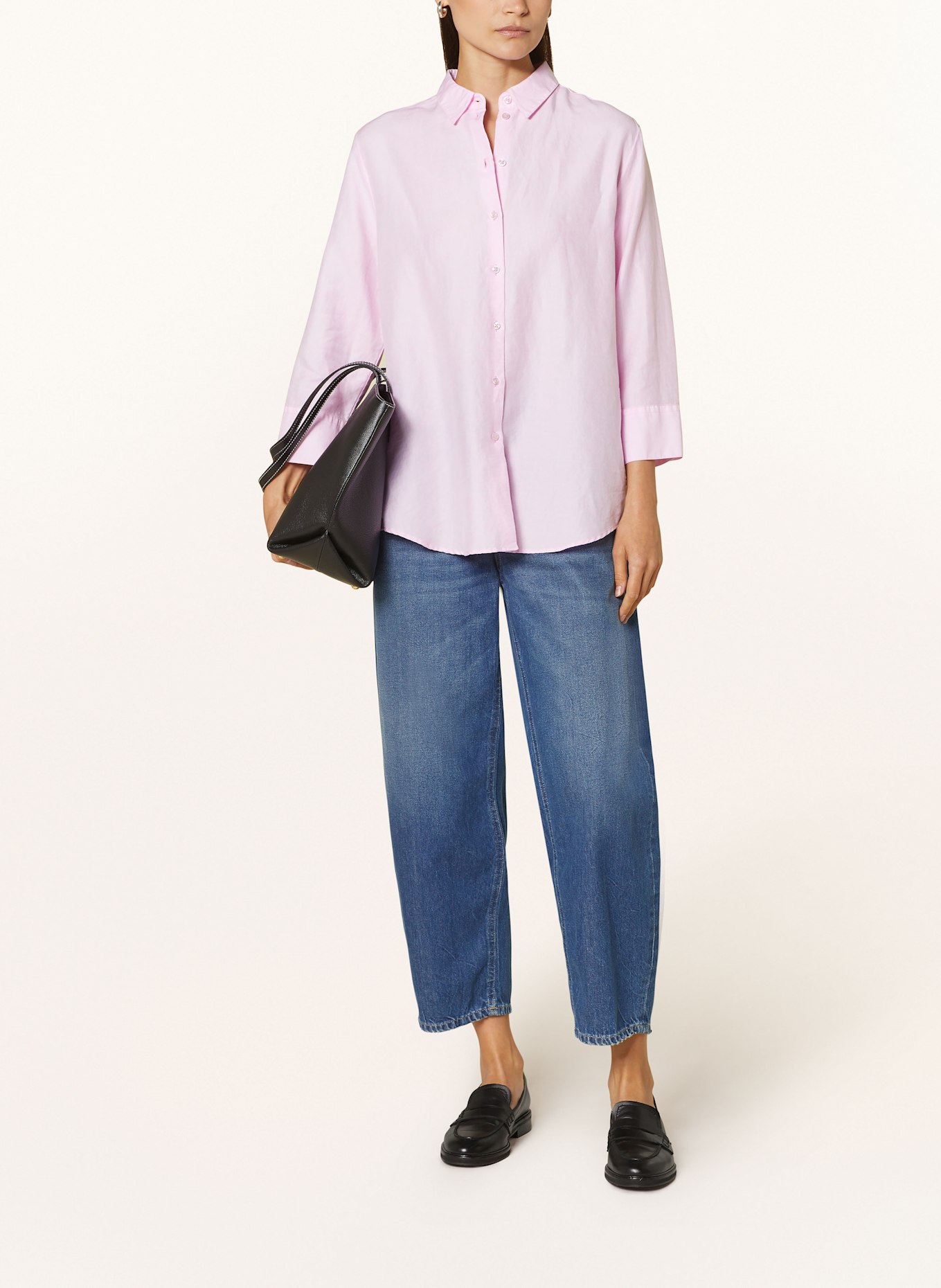 ETERNA Shirt blouse with linen: PINK