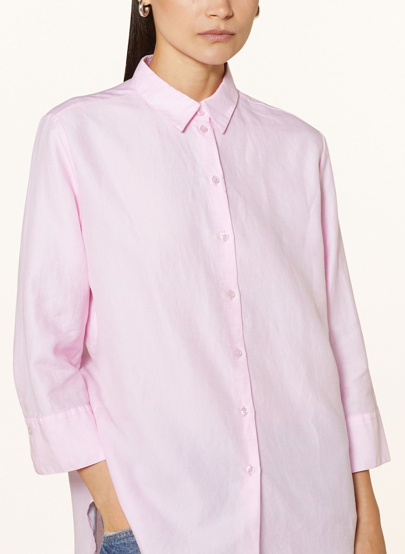 ETERNA Shirt blouse with linen: PINK