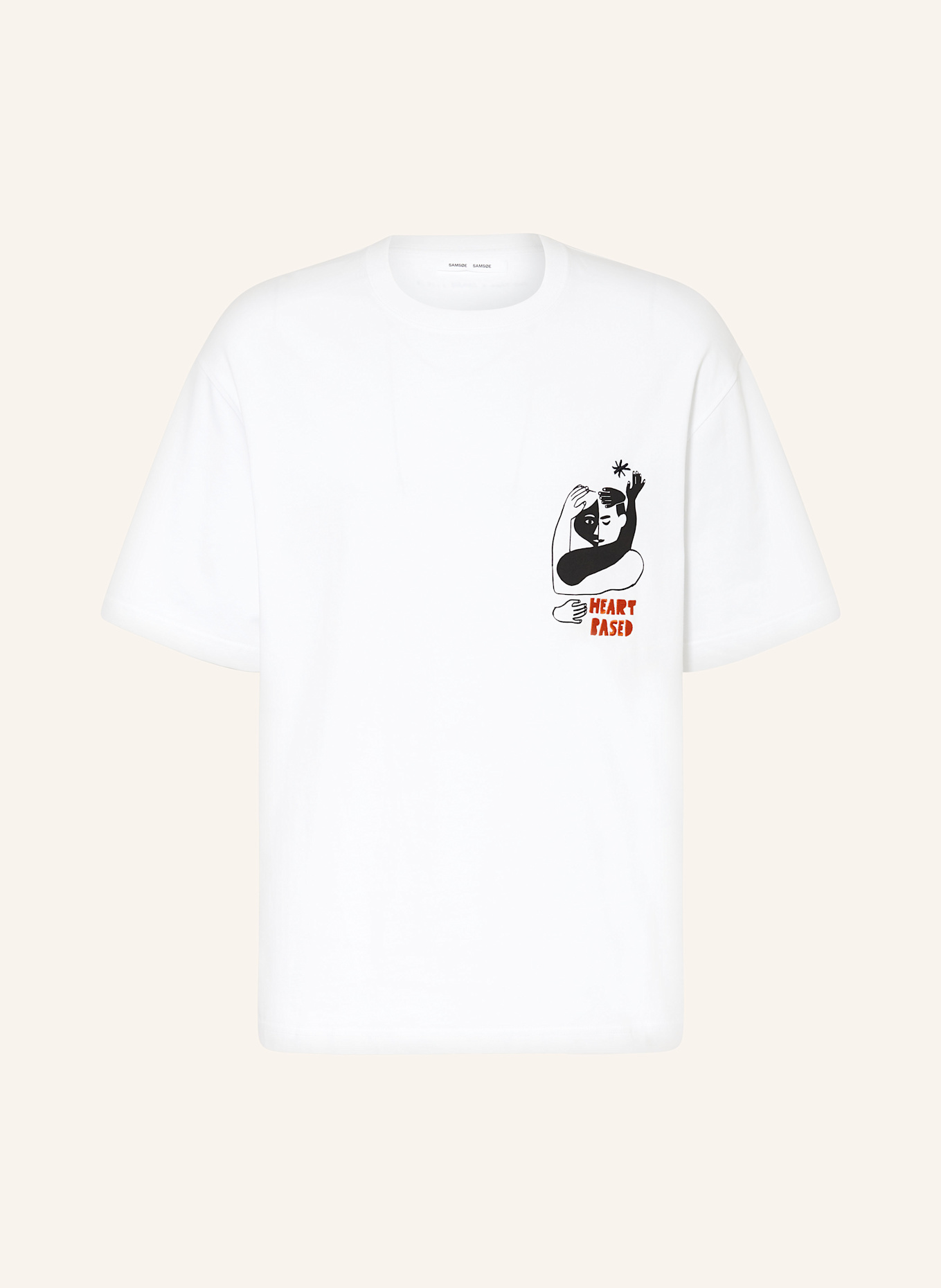 SAMSØE  SAMSØE T-shirt SAHEART: BIAŁY