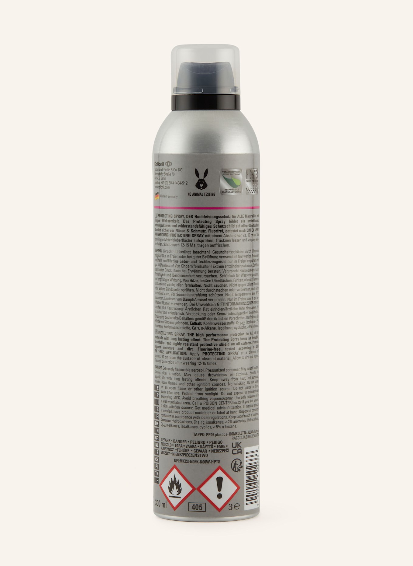 Collonil Schutzspray CARBON LAB: SILBER / SCHWARZ / PINK