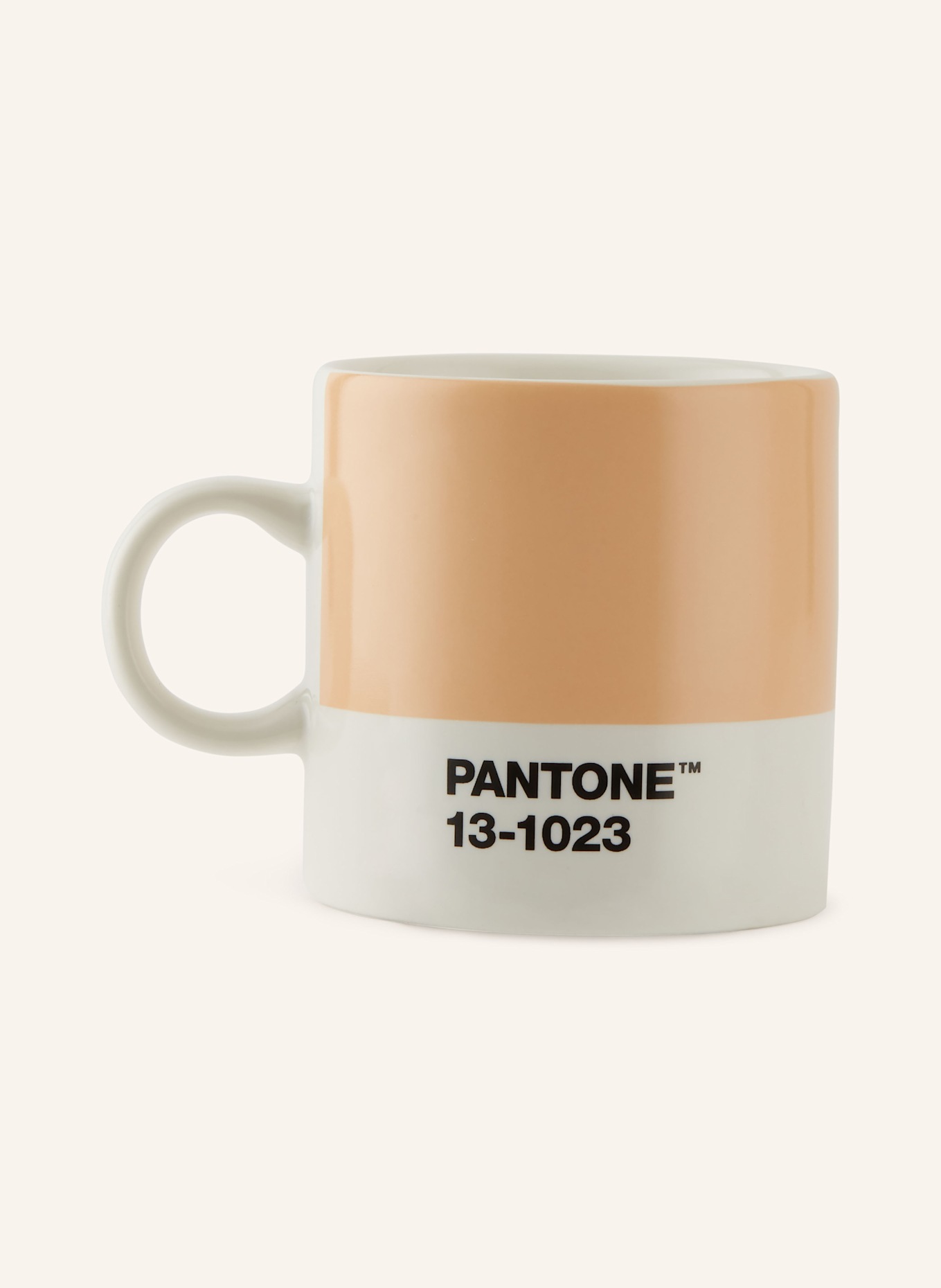 PANTONE Espressotasse, Farbe: HELLORANGE/ WEISS (Bild 1)