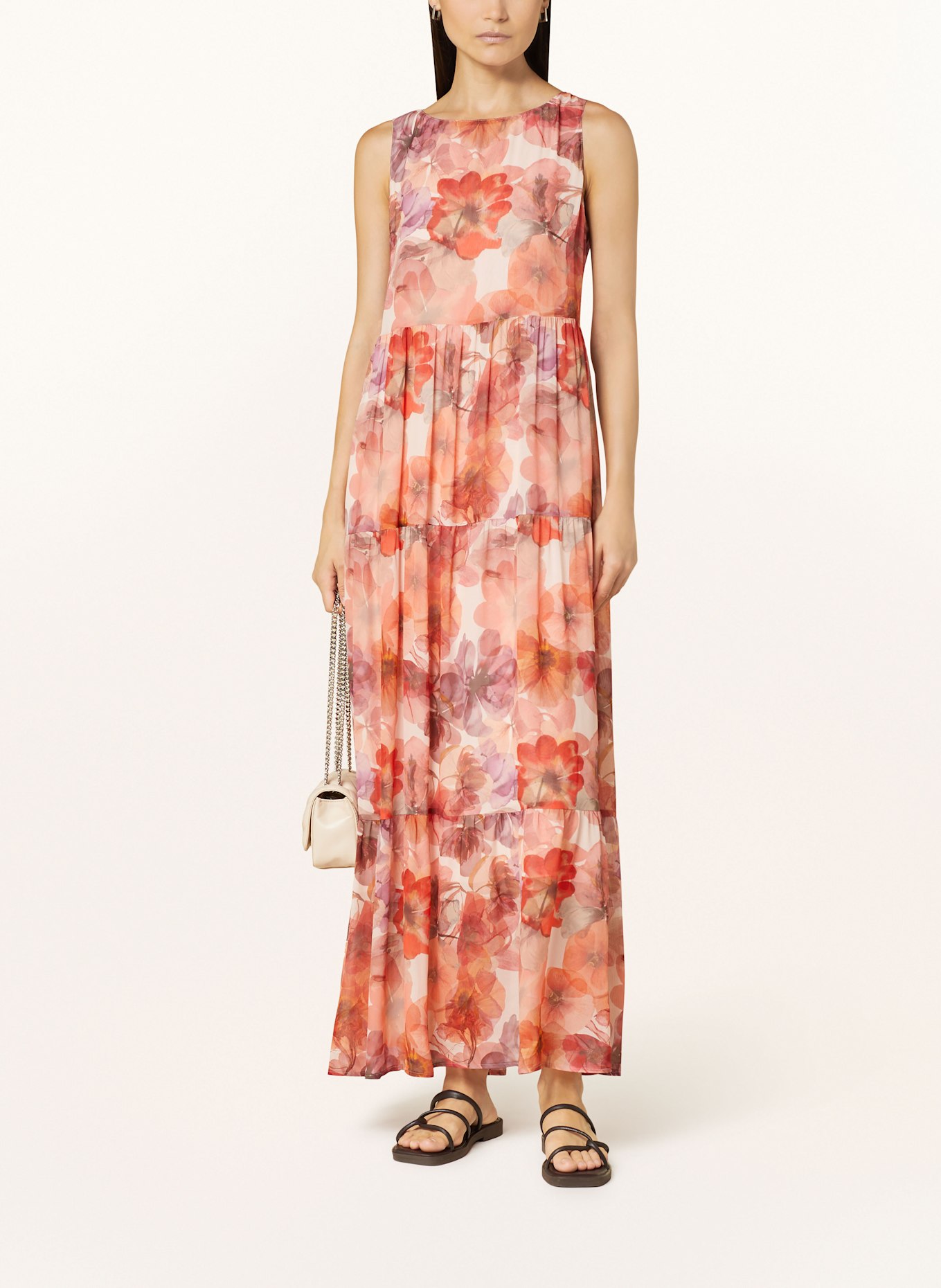 MARC AUREL Kleid: ROT / LILA / ROSÉGOLD